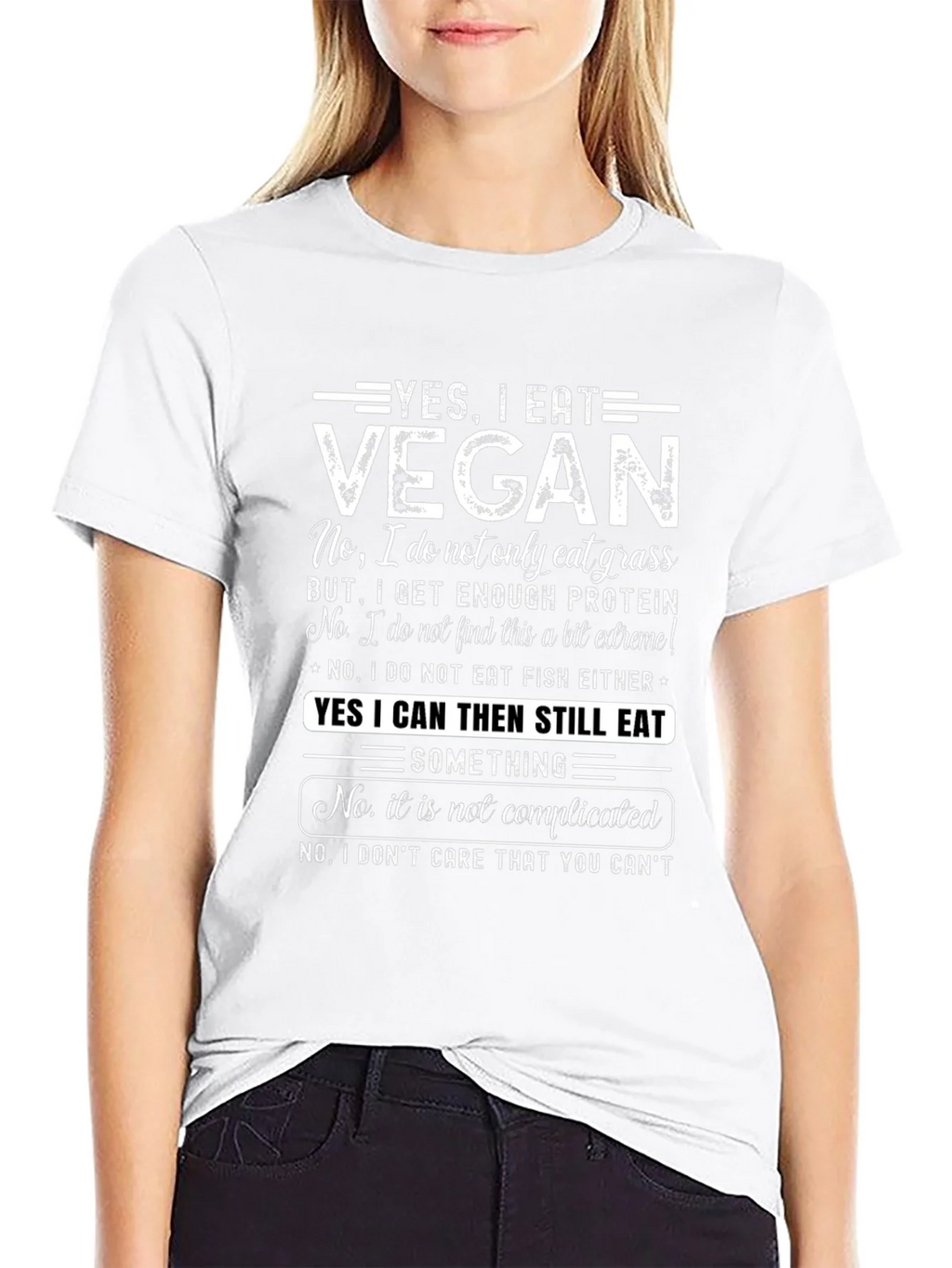 Vegan Statement T-Shirt: Yes I Eat product image 8