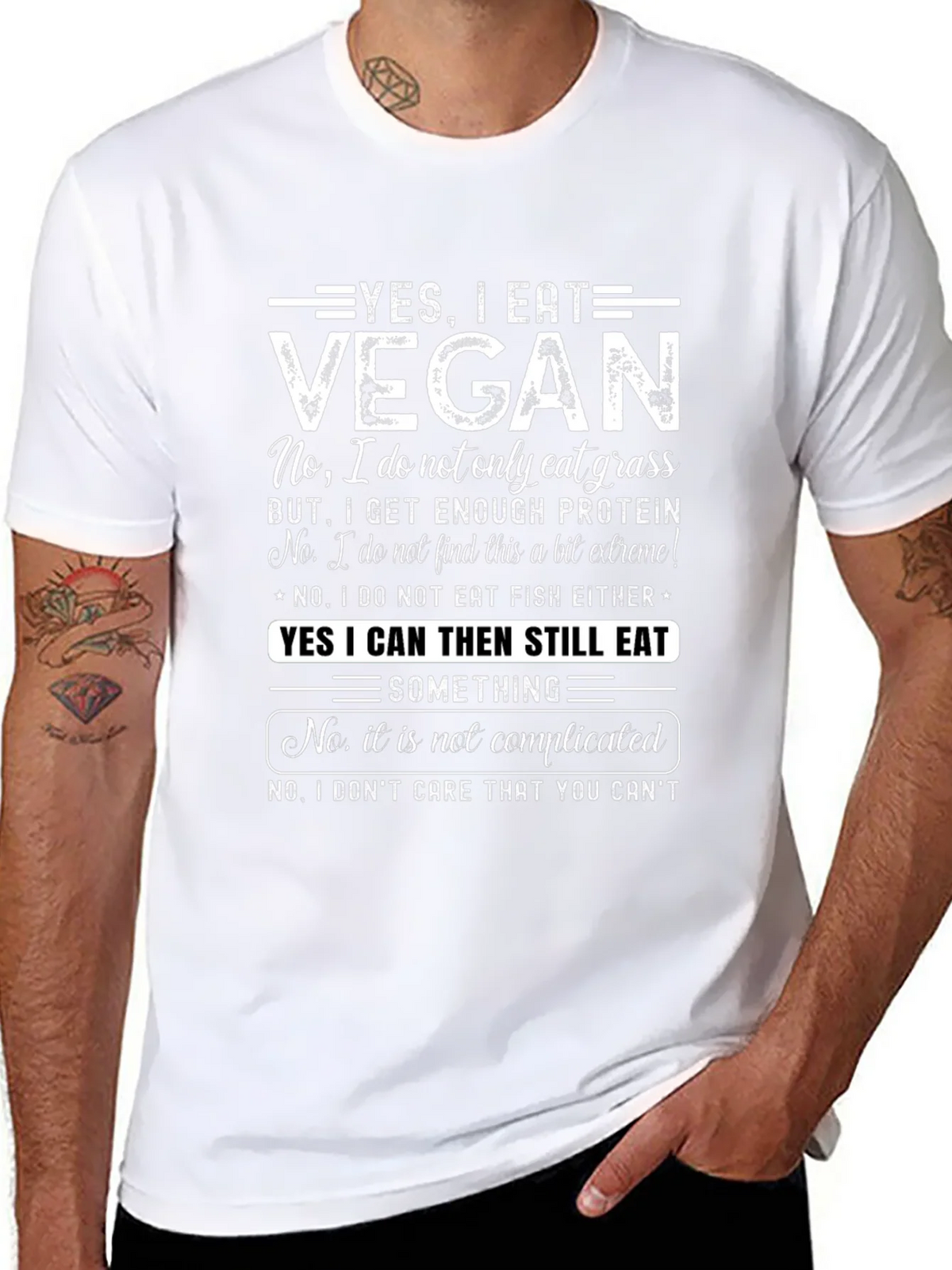 Vegan Statement T-Shirt: Yes I Eat product image 7