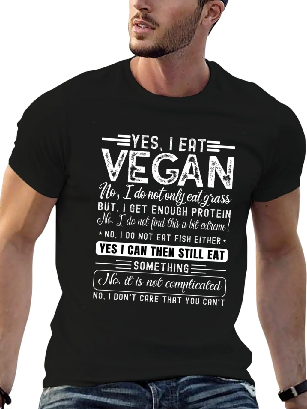 Vegan Statement T-Shirt: Yes I Eat product image 6