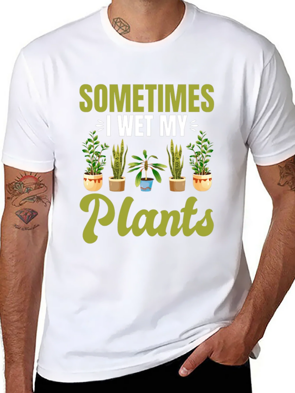 Funny I Wet My Plants Gardening T-Shirt product image 7