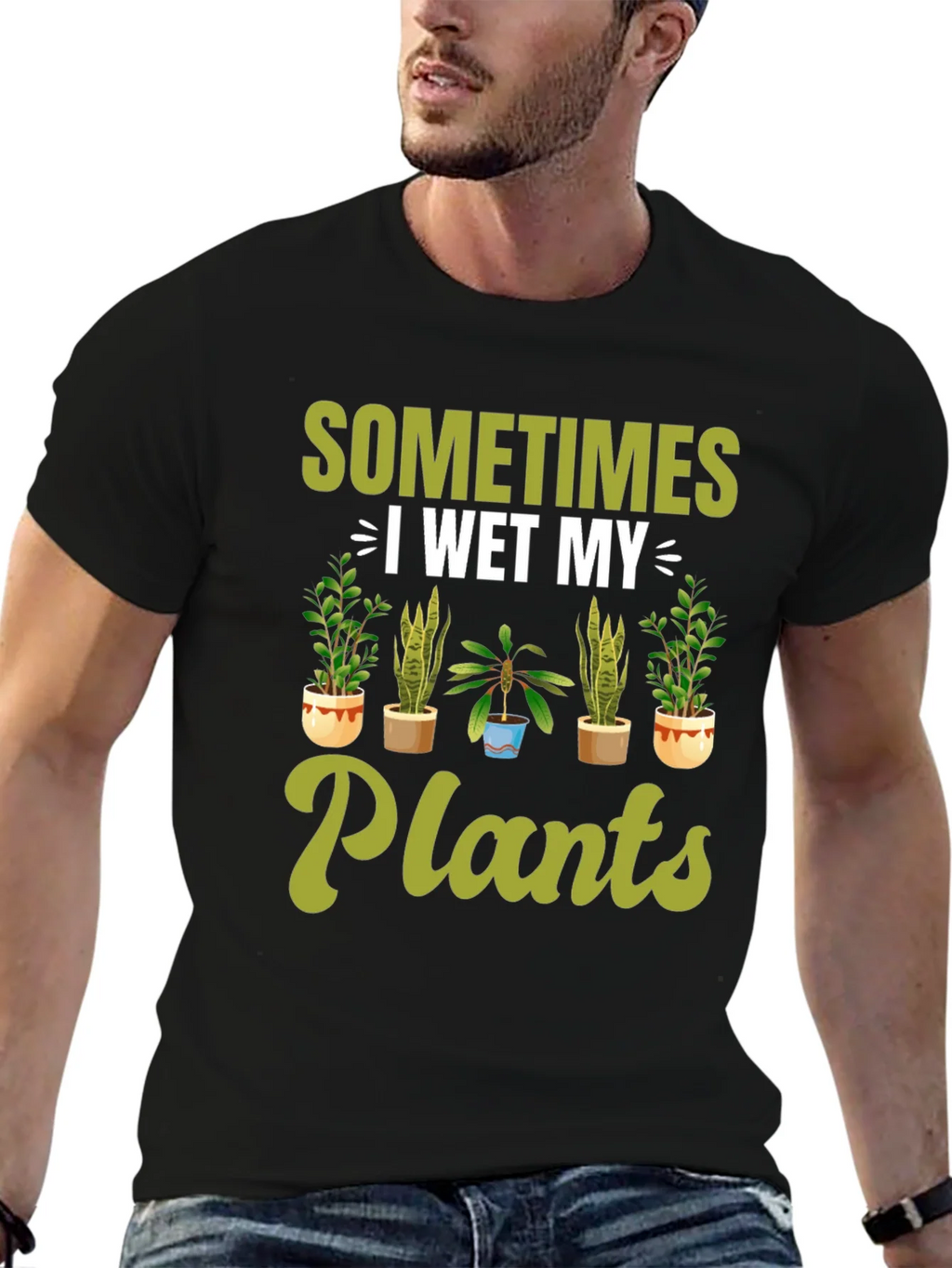 Funny I Wet My Plants Gardening T-Shirt product image 6