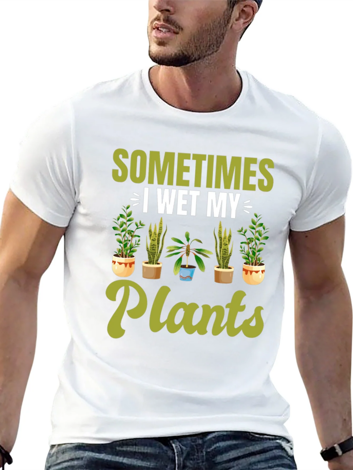 Funny I Wet My Plants Gardening T-Shirt product image 12