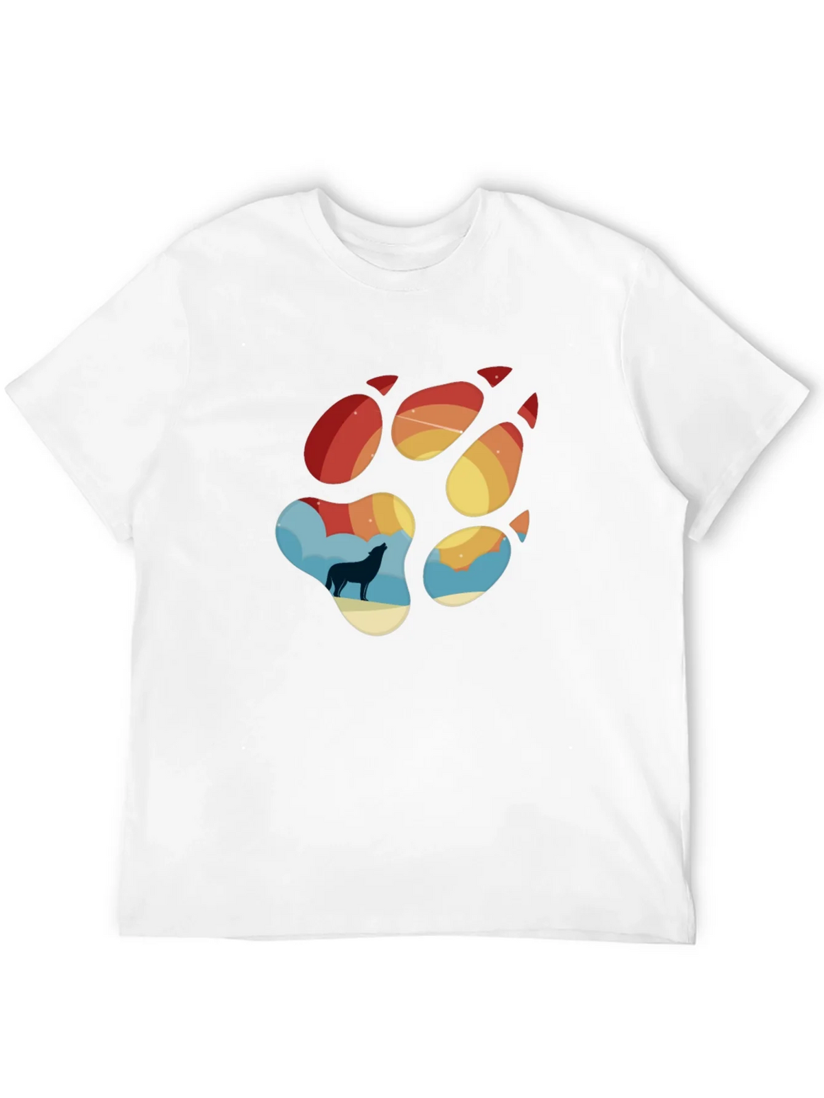 Wolf Paw Print T-Shirt - Mens Black Tee product image 9