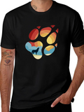 Wolf Paw Print T-Shirt - Mens Black Tee product image 1