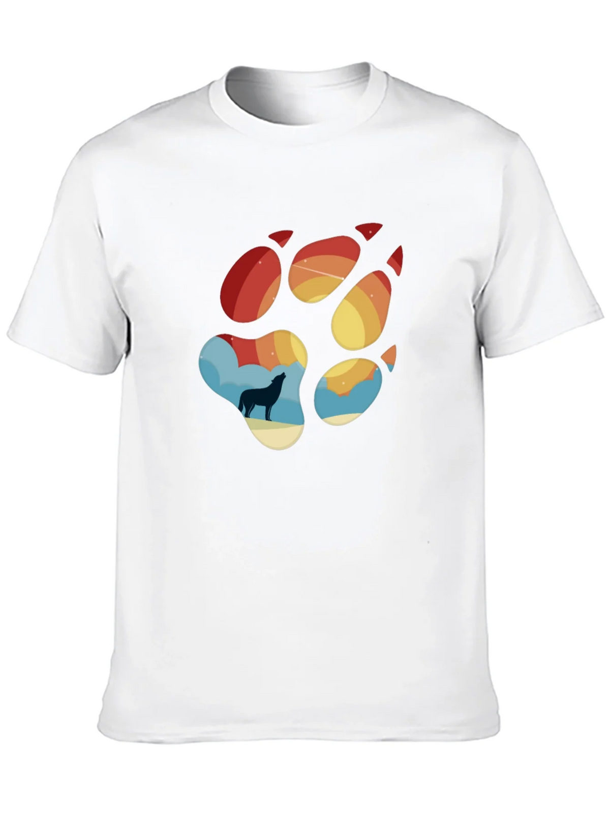 Wolf Paw Print T-Shirt - Mens Black Tee product image 7