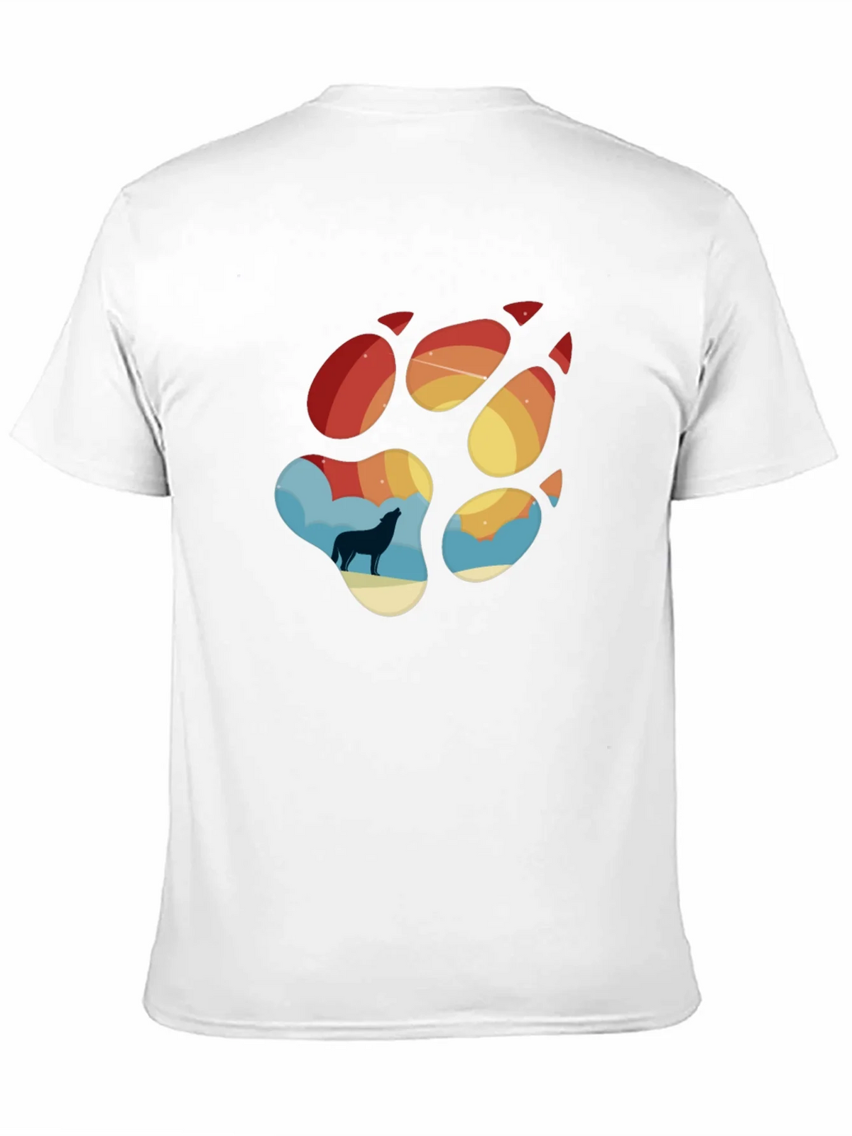 Wolf Paw Print T-Shirt - Mens Black Tee product image 8