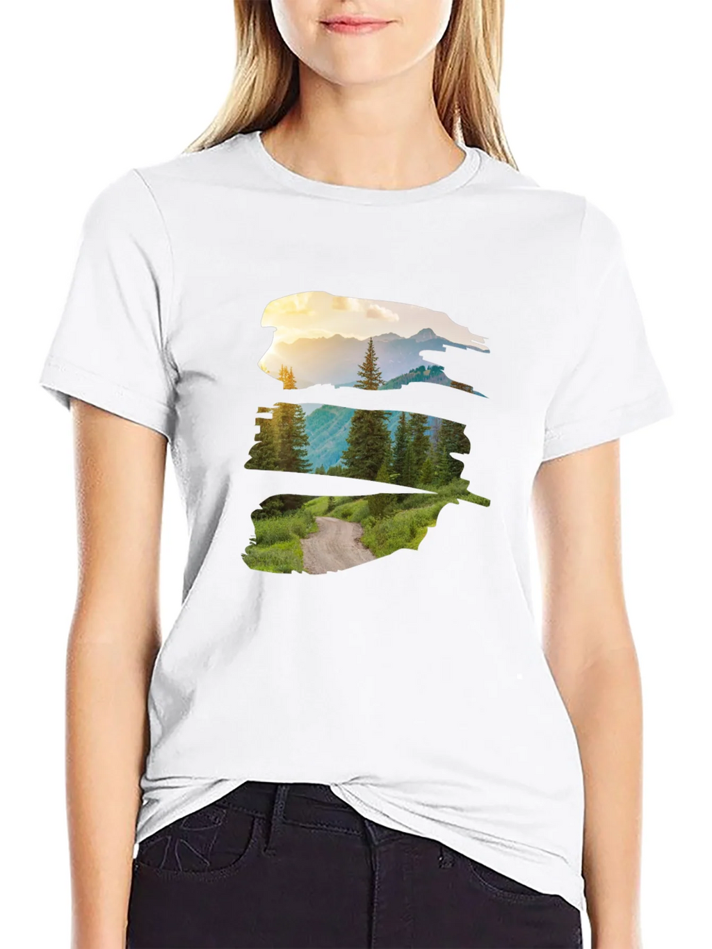 Nature Vista Graphic Tee - Black Crew Neck product image 8