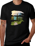 Nature Vista Graphic Tee - Black Crew Neck product image 1