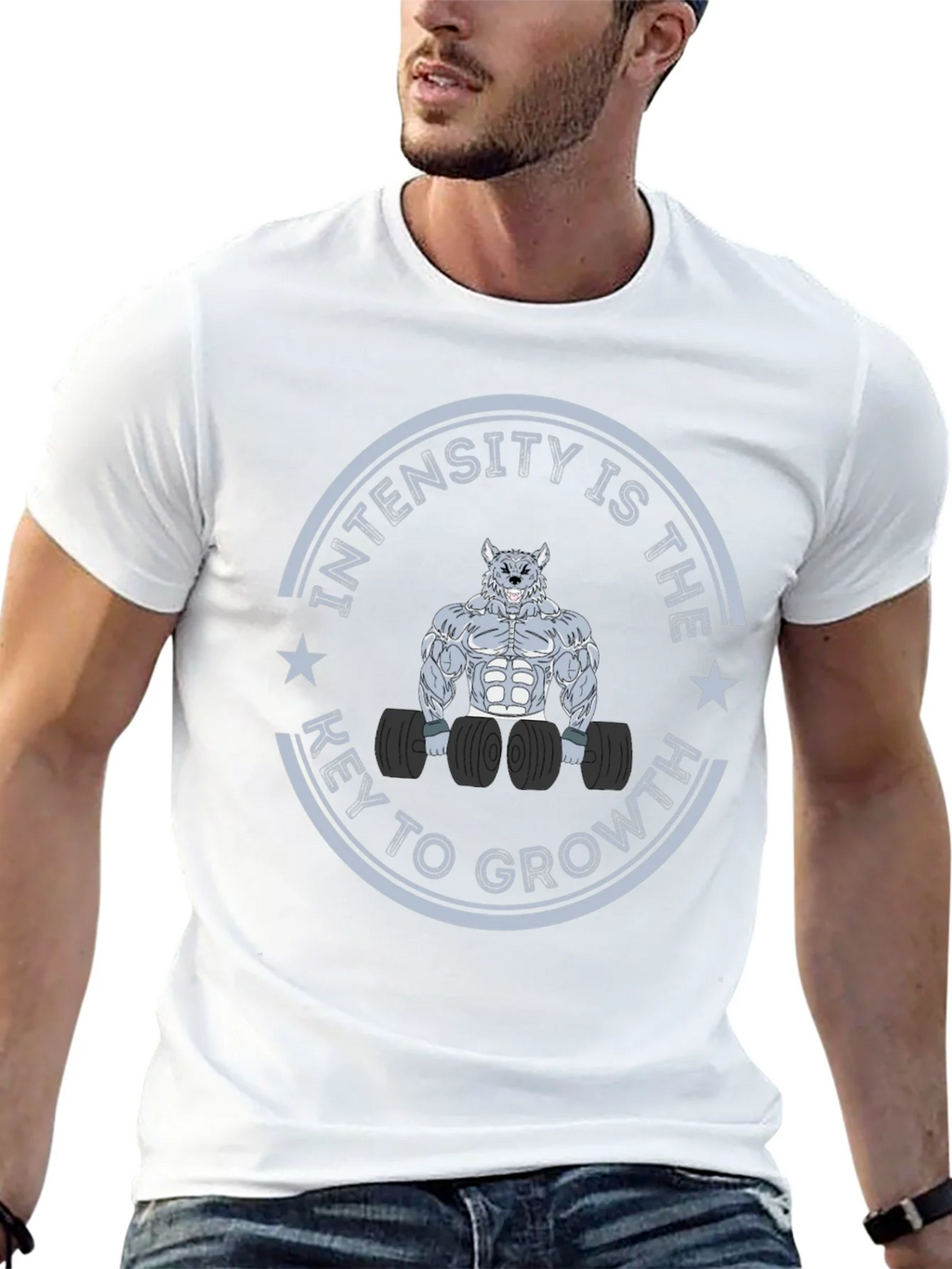 Intensity Wolf Graphic T-Shirt for Fitness Enthusiasts product image 12
