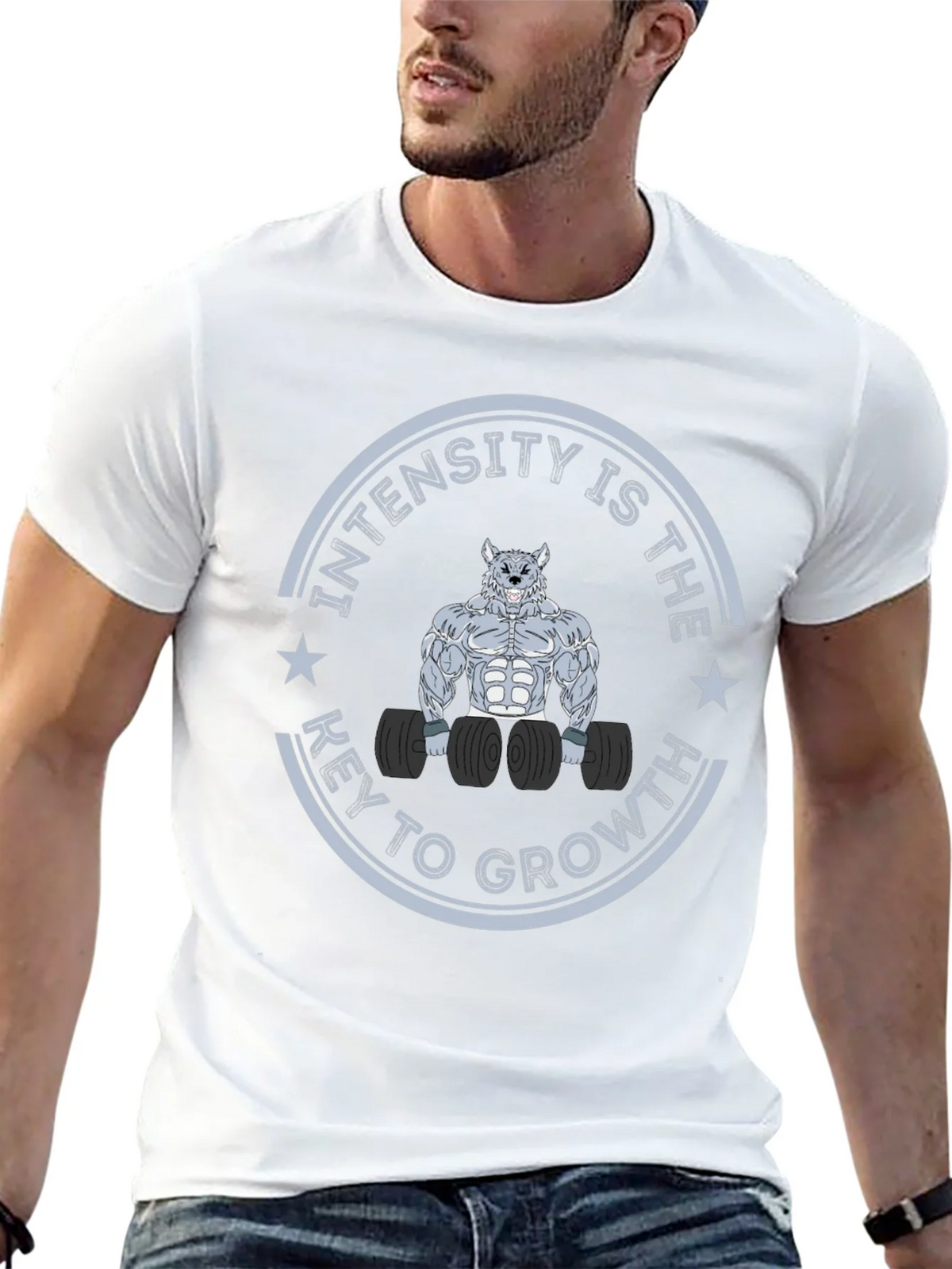 Intensity Wolf Graphic T-Shirt for Fitness Enthusiasts product image 12