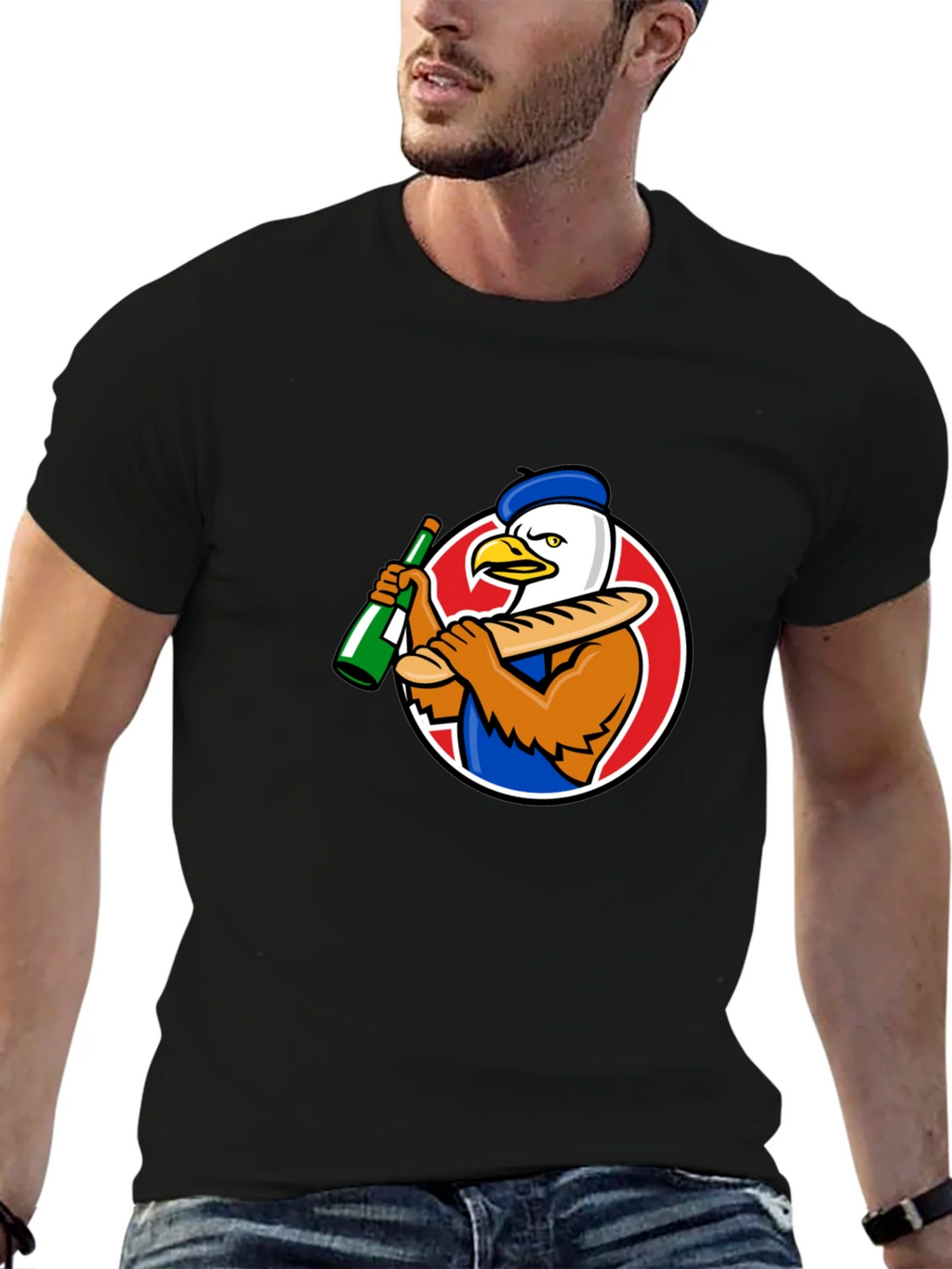 French Eagle Graphic Tee - Novelty T-Shirt product image 6