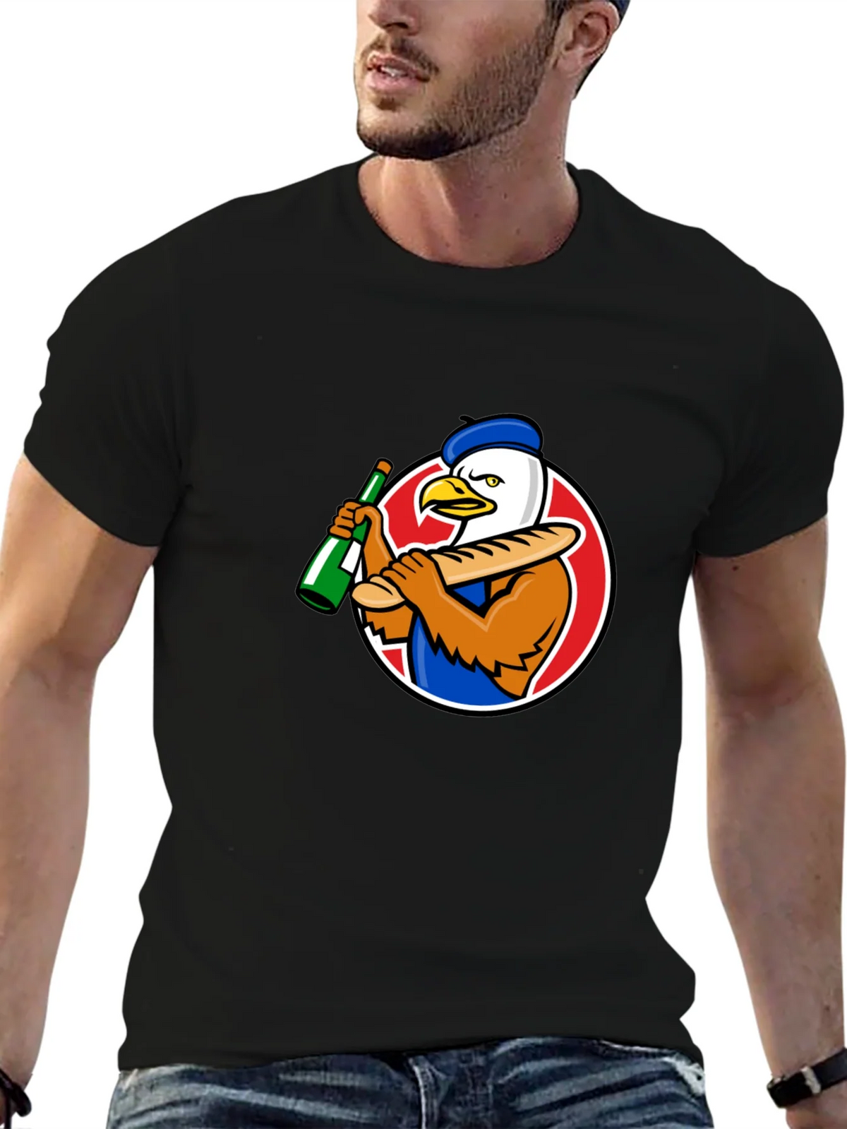 French Eagle Graphic Tee - Novelty T-Shirt product image 6