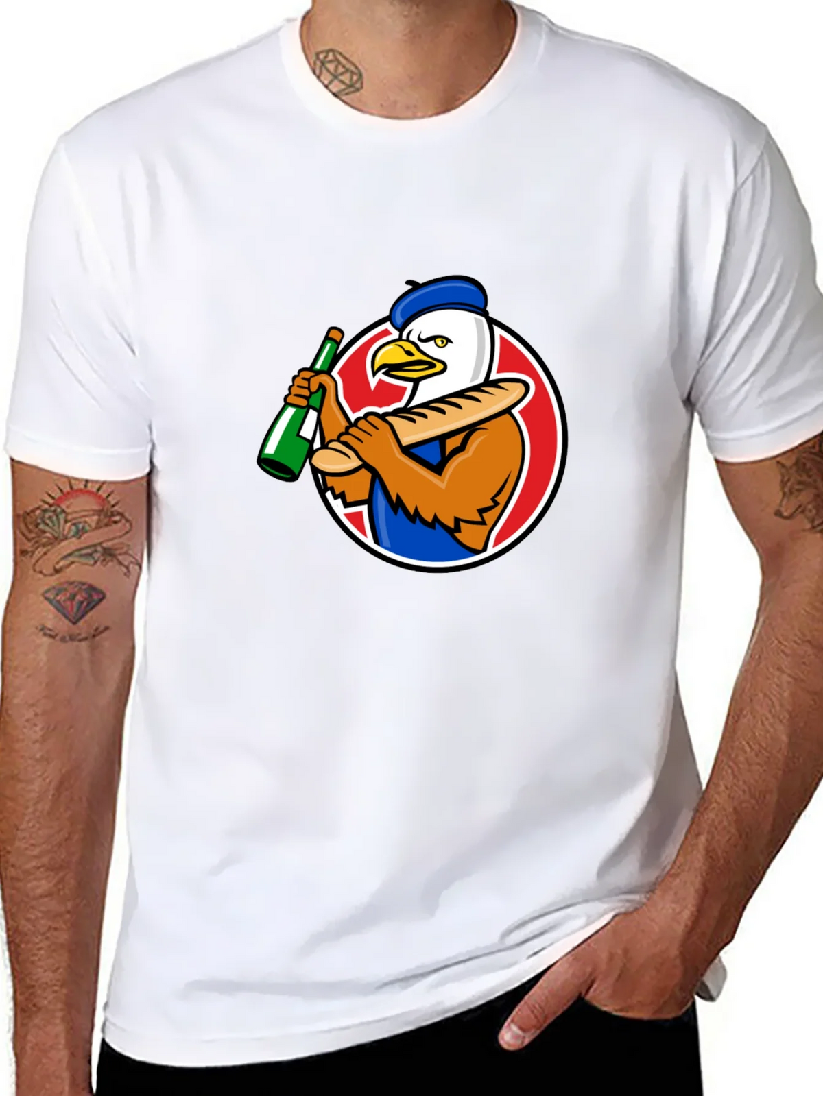 French Eagle Graphic Tee - Novelty T-Shirt product image 7