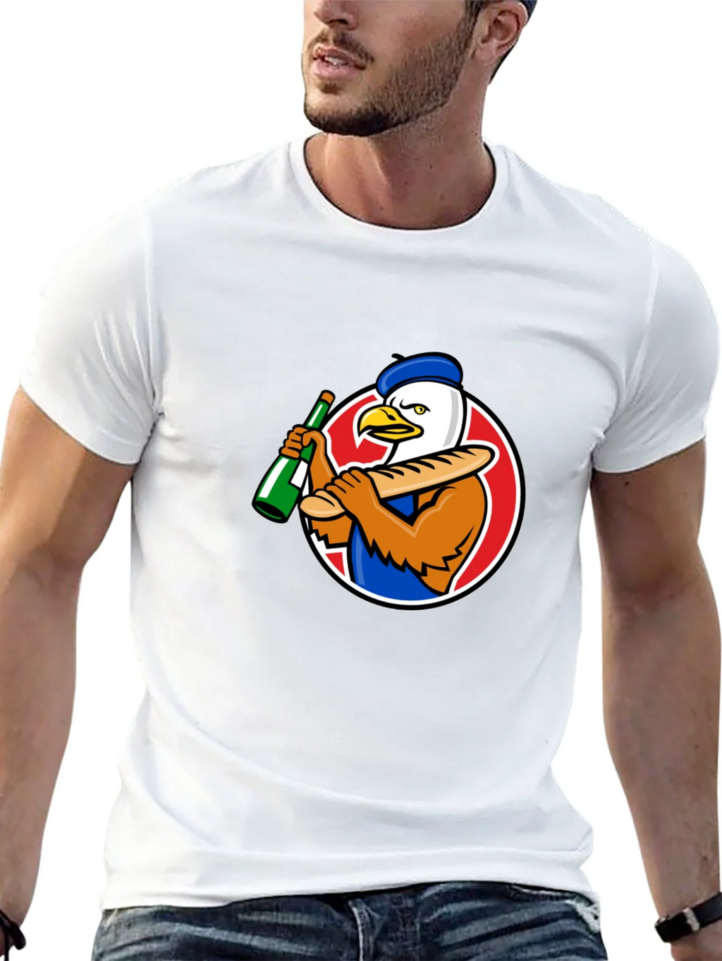 French Eagle Graphic Tee - Novelty T-Shirt product image 12