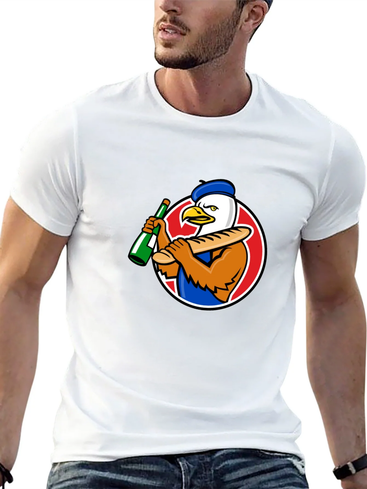French Eagle Graphic Tee - Novelty T-Shirt product image 12