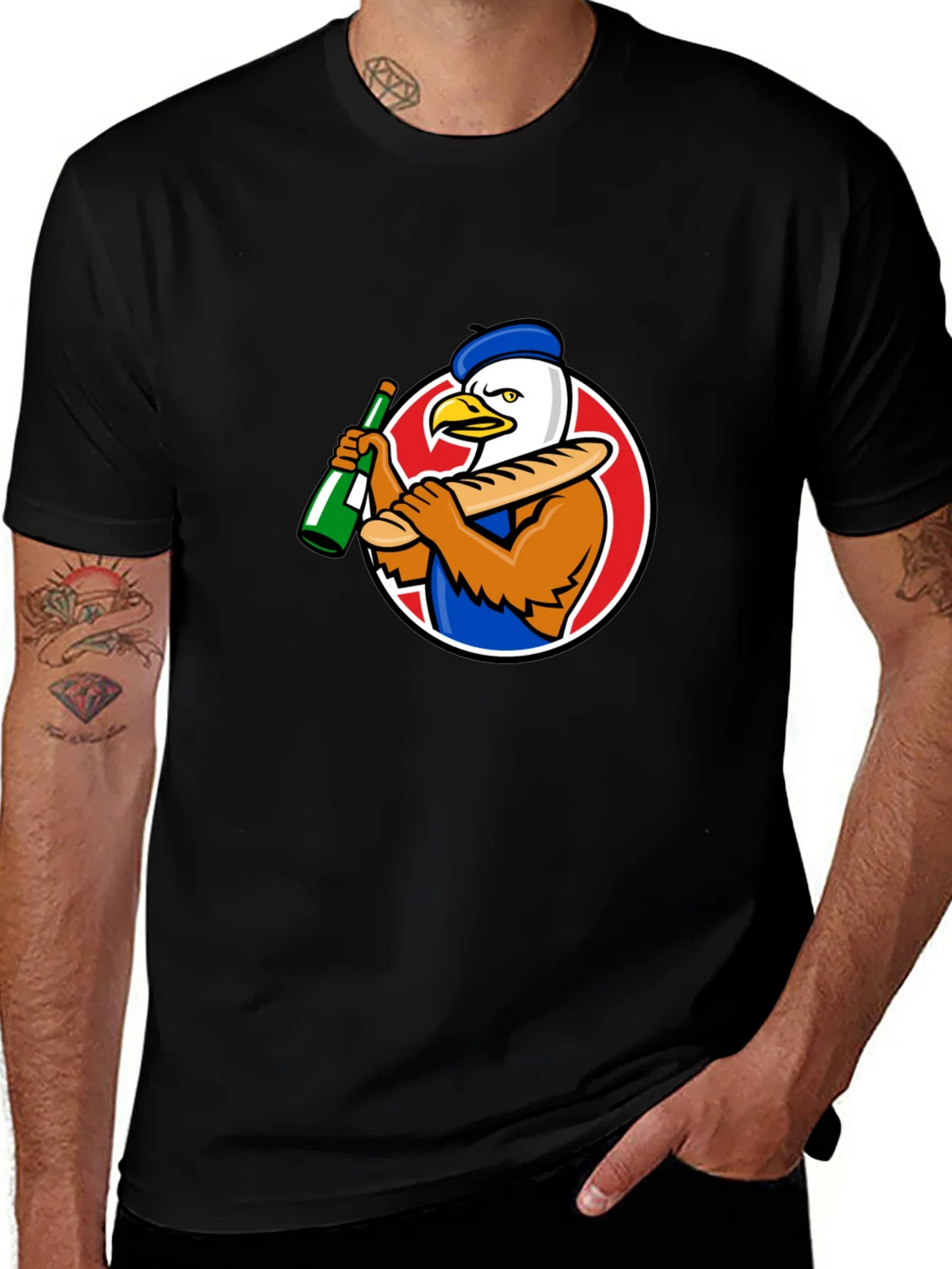 French Eagle Graphic Tee - Novelty T-Shirt product image 1
