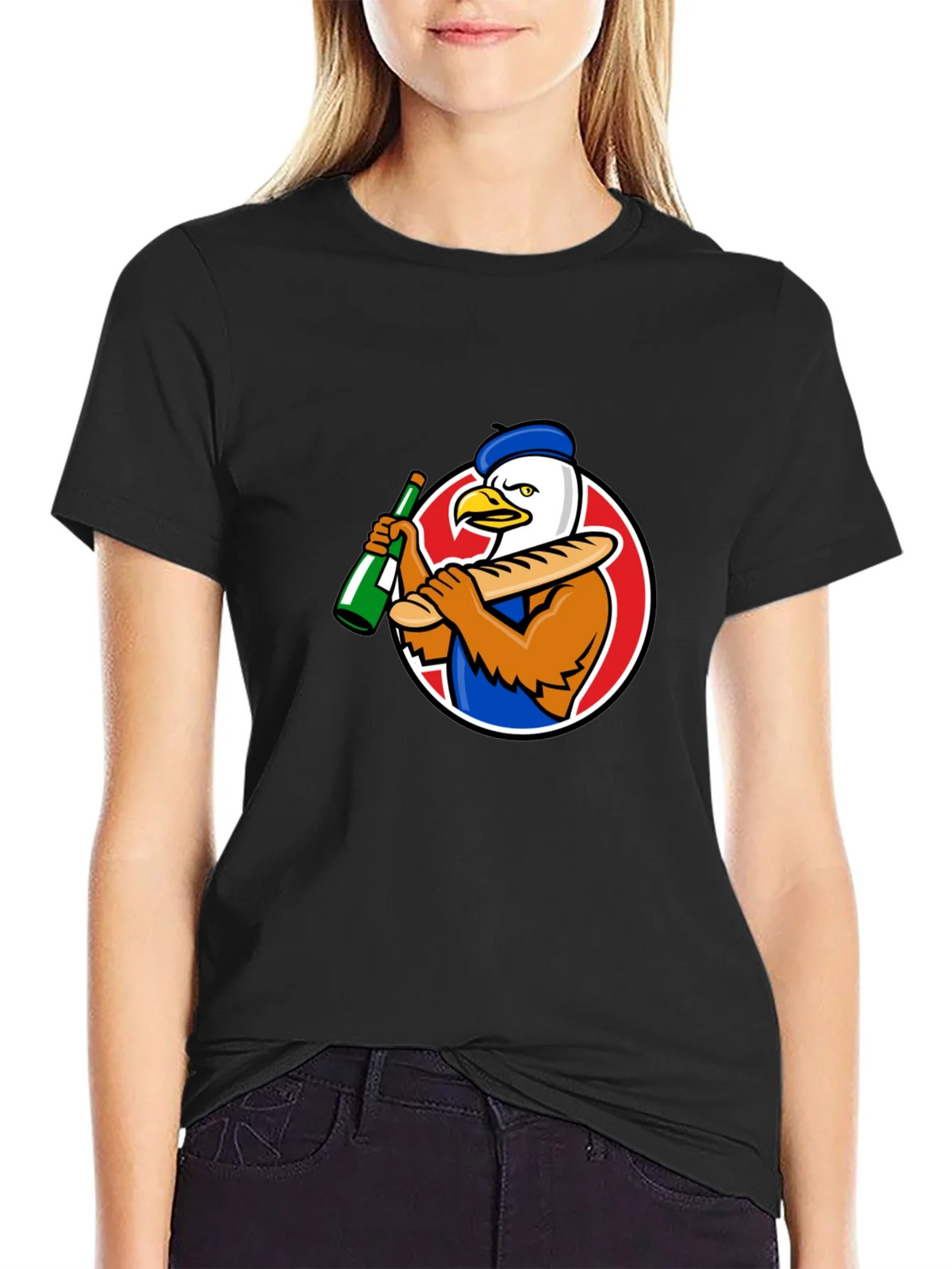 French Eagle Graphic Tee - Novelty T-Shirt product image 2