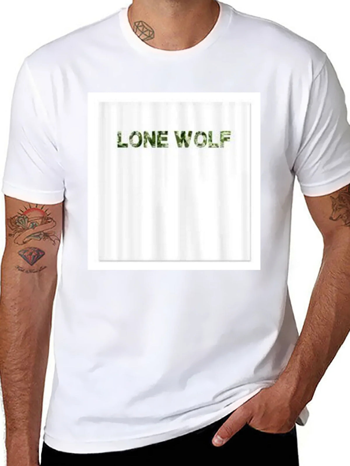 Lone Wolf Camo Tee - Mens Black T-Shirt product image 7