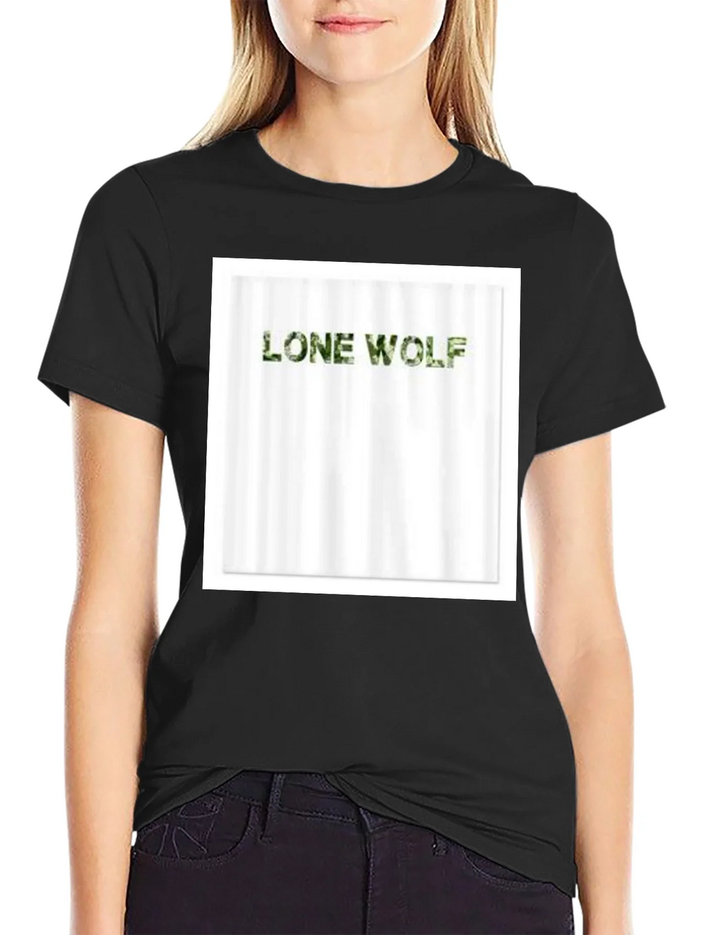 Lone Wolf Camo Tee - Mens Black T-Shirt product image 2