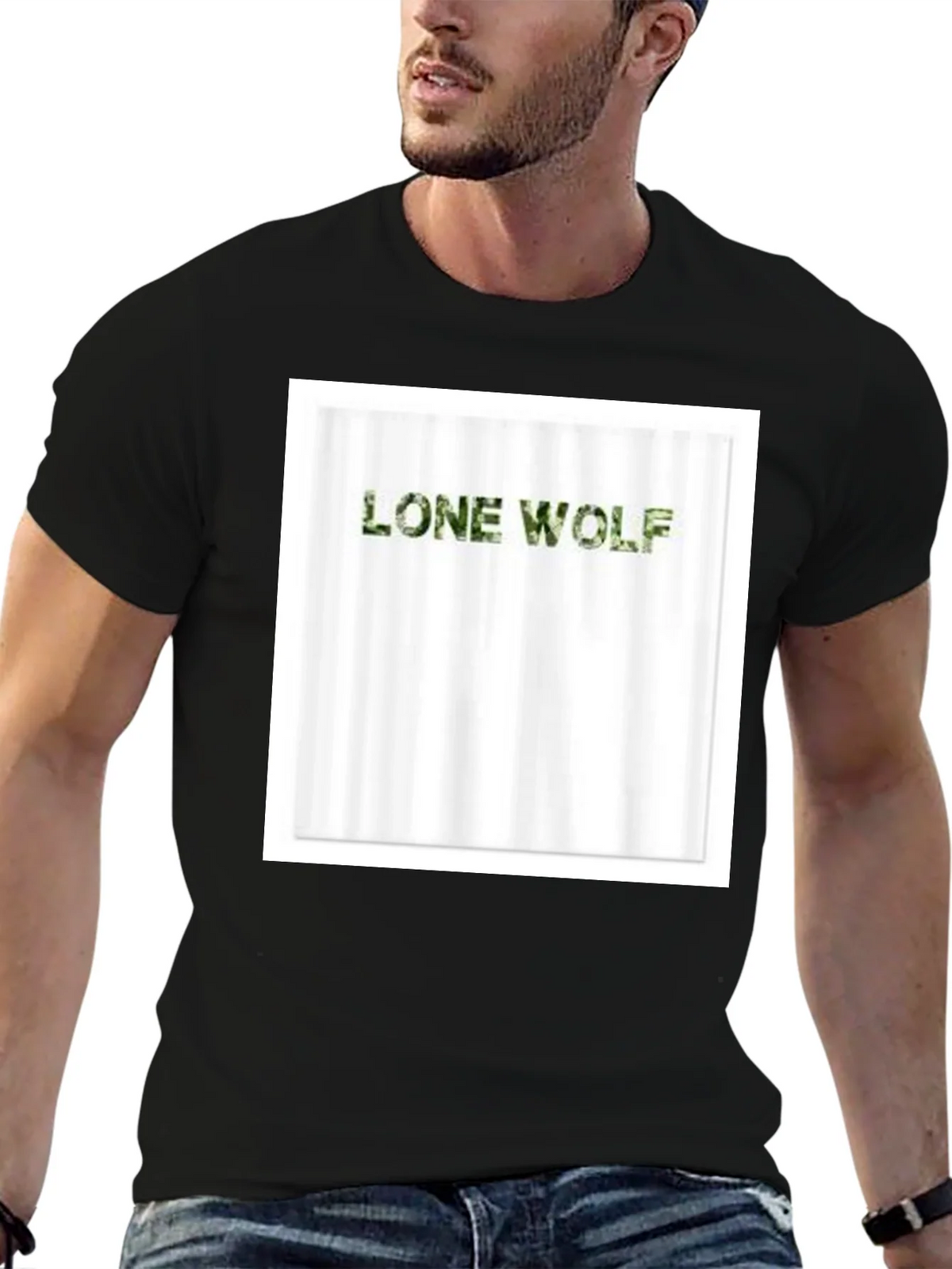 Lone Wolf Camo Tee - Mens Black T-Shirt product image 6