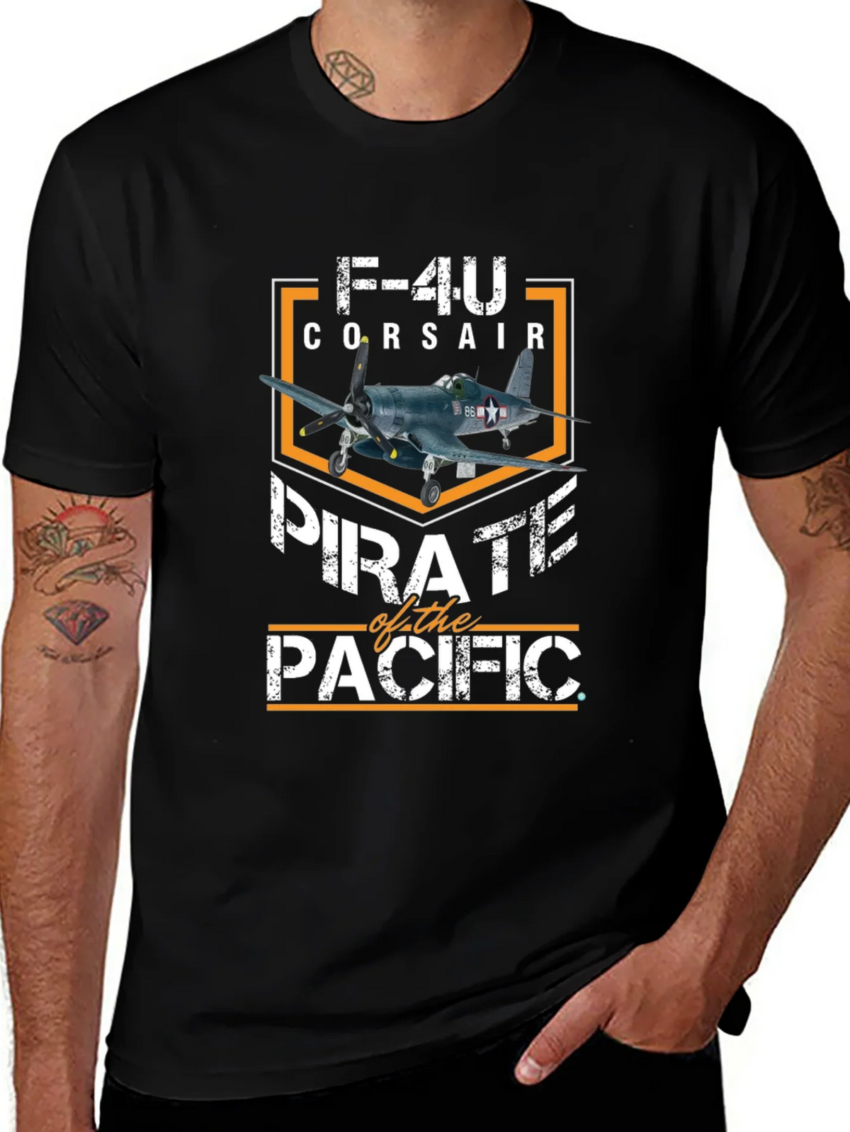 F-4U Corsair Pirate of the Pacific Graphic T-Shirt product image 1