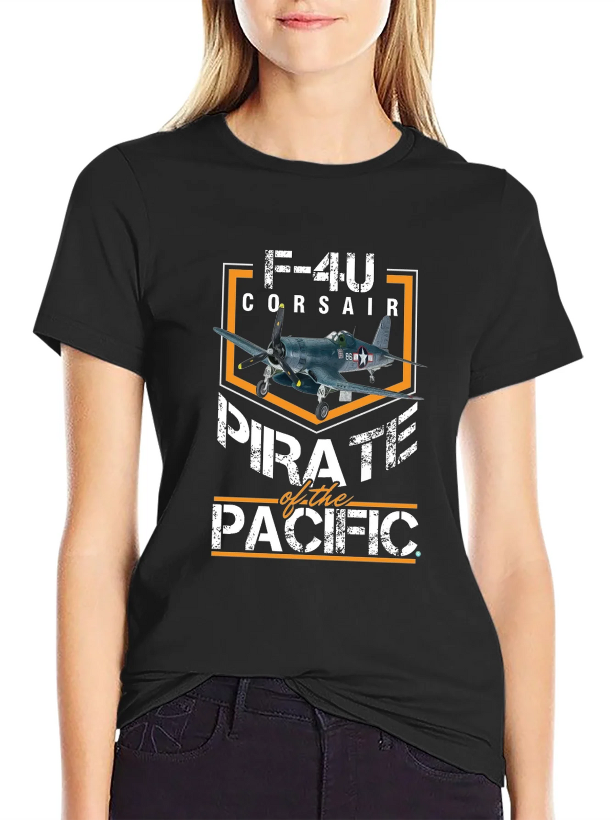 F-4U Corsair Pirate of the Pacific Graphic T-Shirt product image 2