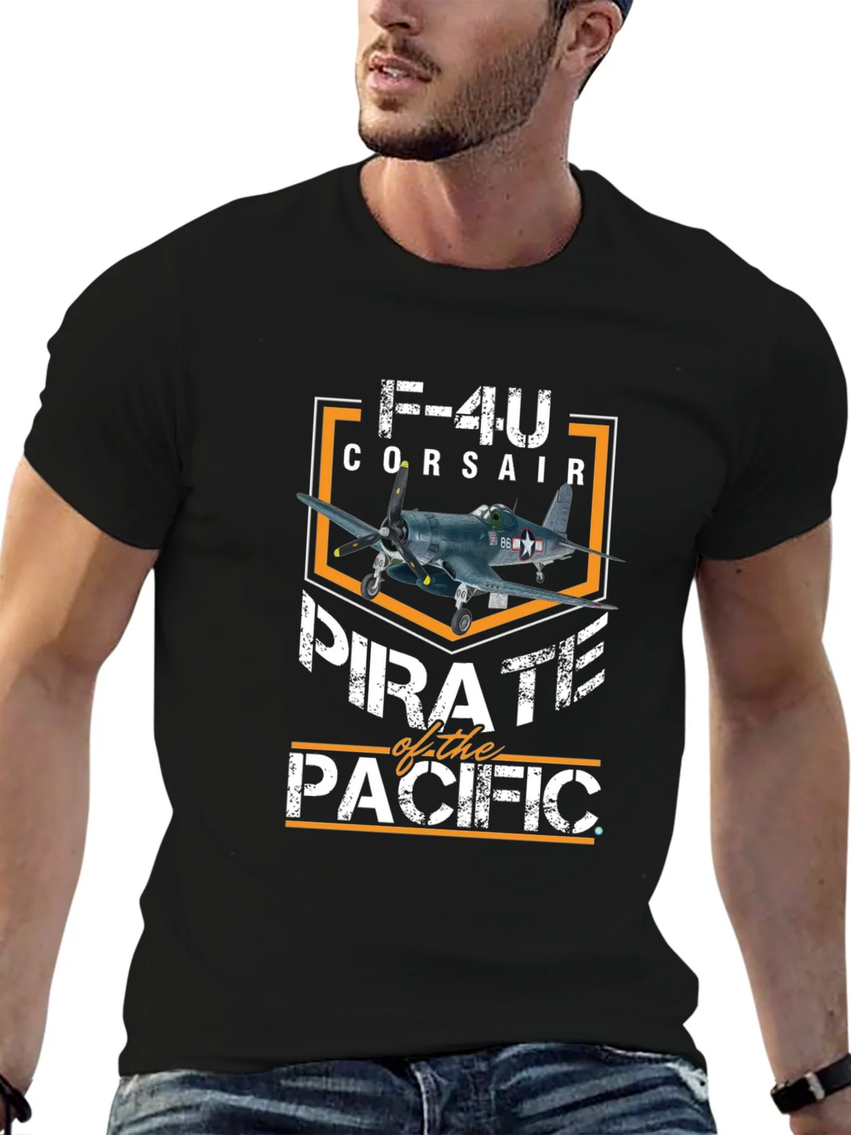 F-4U Corsair Pirate of the Pacific Graphic T-Shirt product image 6