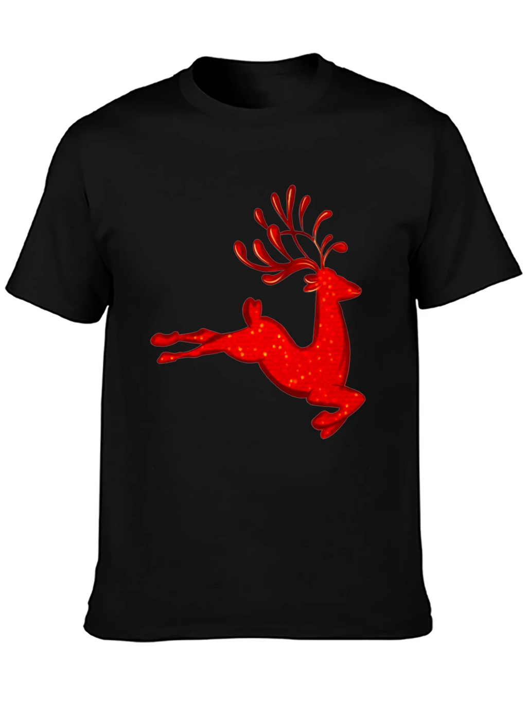 Red Reindeer Graphic Tee - Holiday Festive Shirt product image 3