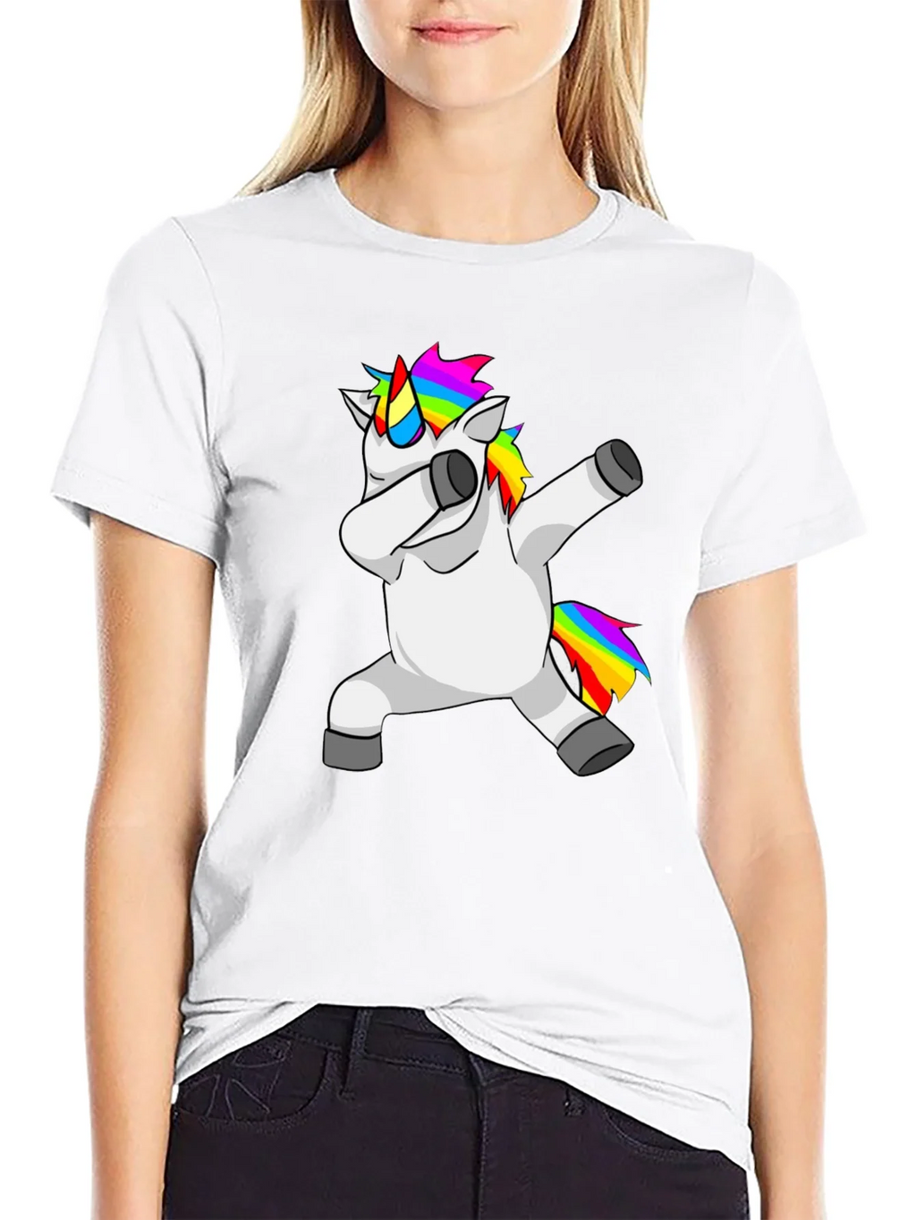 Dabbing Unicorn Graphic Tee - Black T-Shirt product image 8