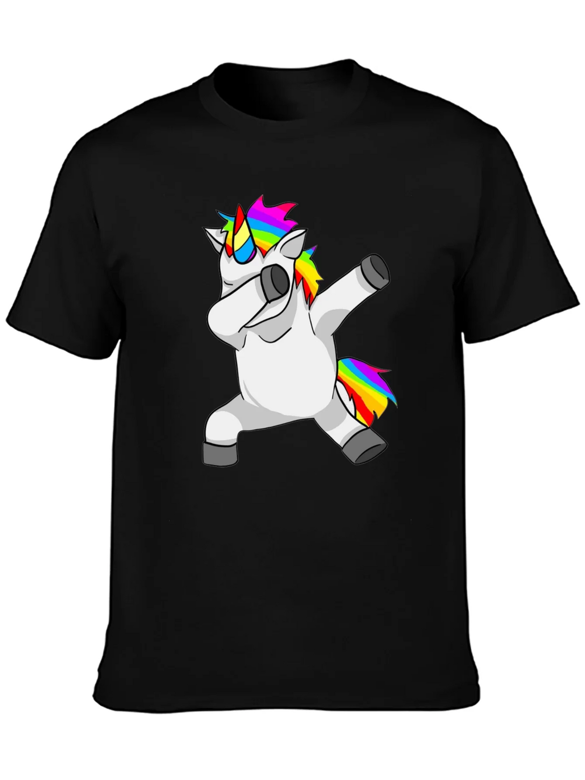Dabbing Unicorn Graphic Tee - Black T-Shirt product image 3