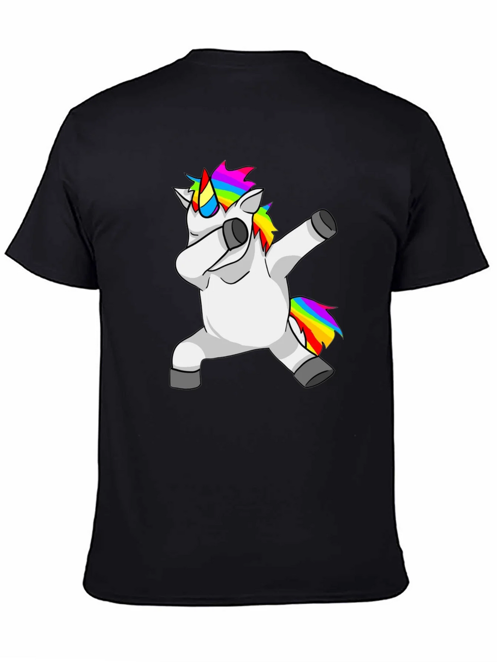 Dabbing Unicorn Graphic Tee - Black T-Shirt product image 4