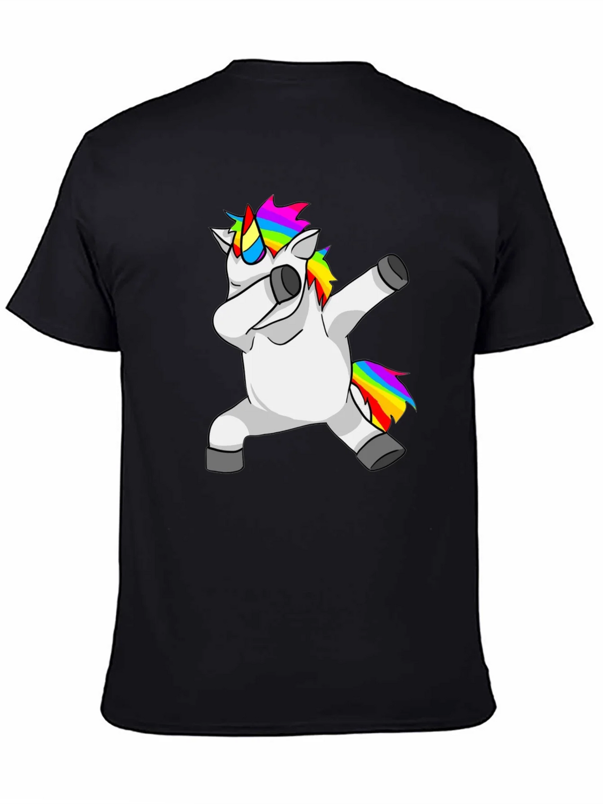 Dabbing Unicorn Graphic Tee - Black T-Shirt product image 4