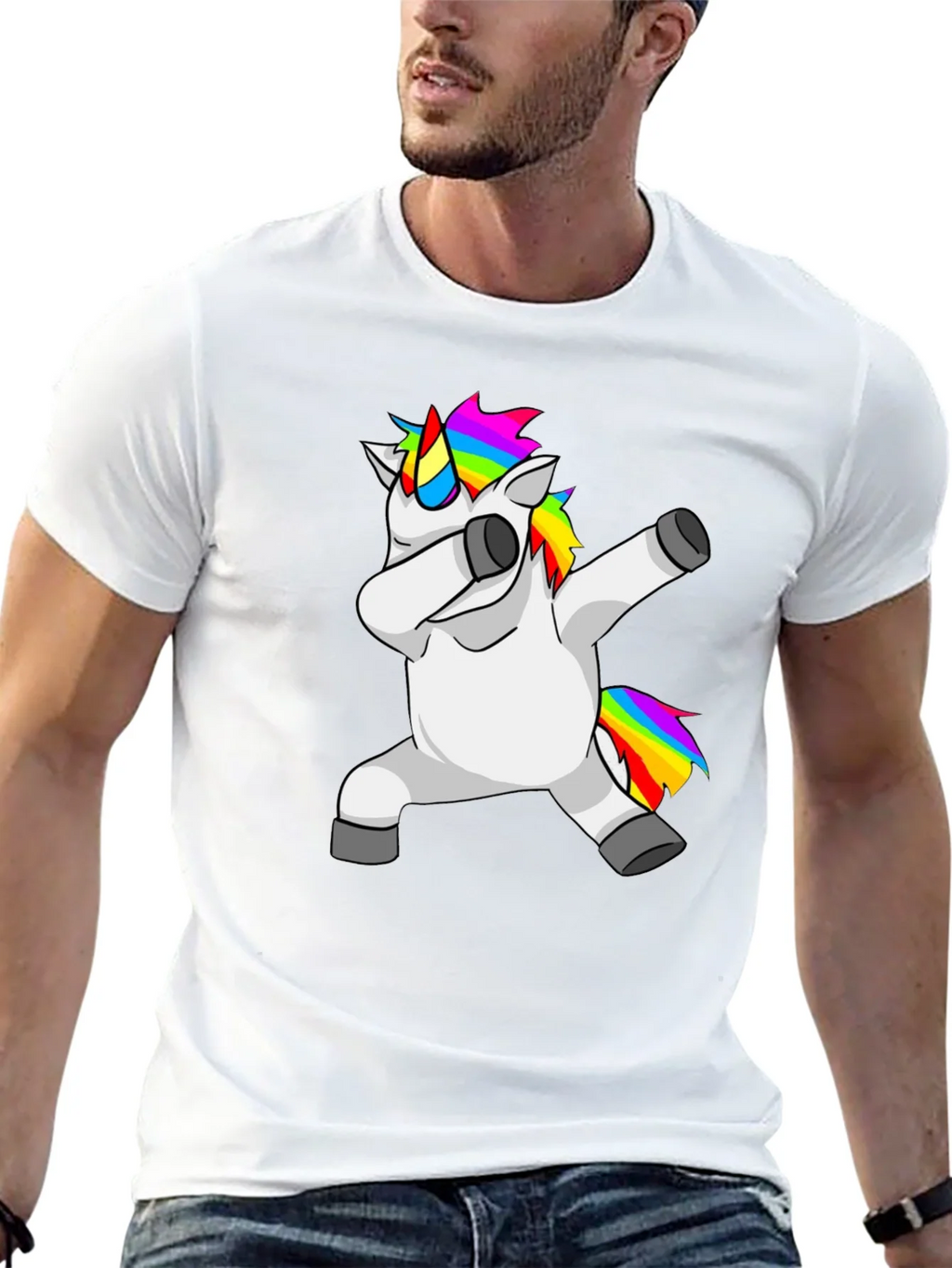 Dabbing Unicorn Graphic Tee - Black T-Shirt product image 12