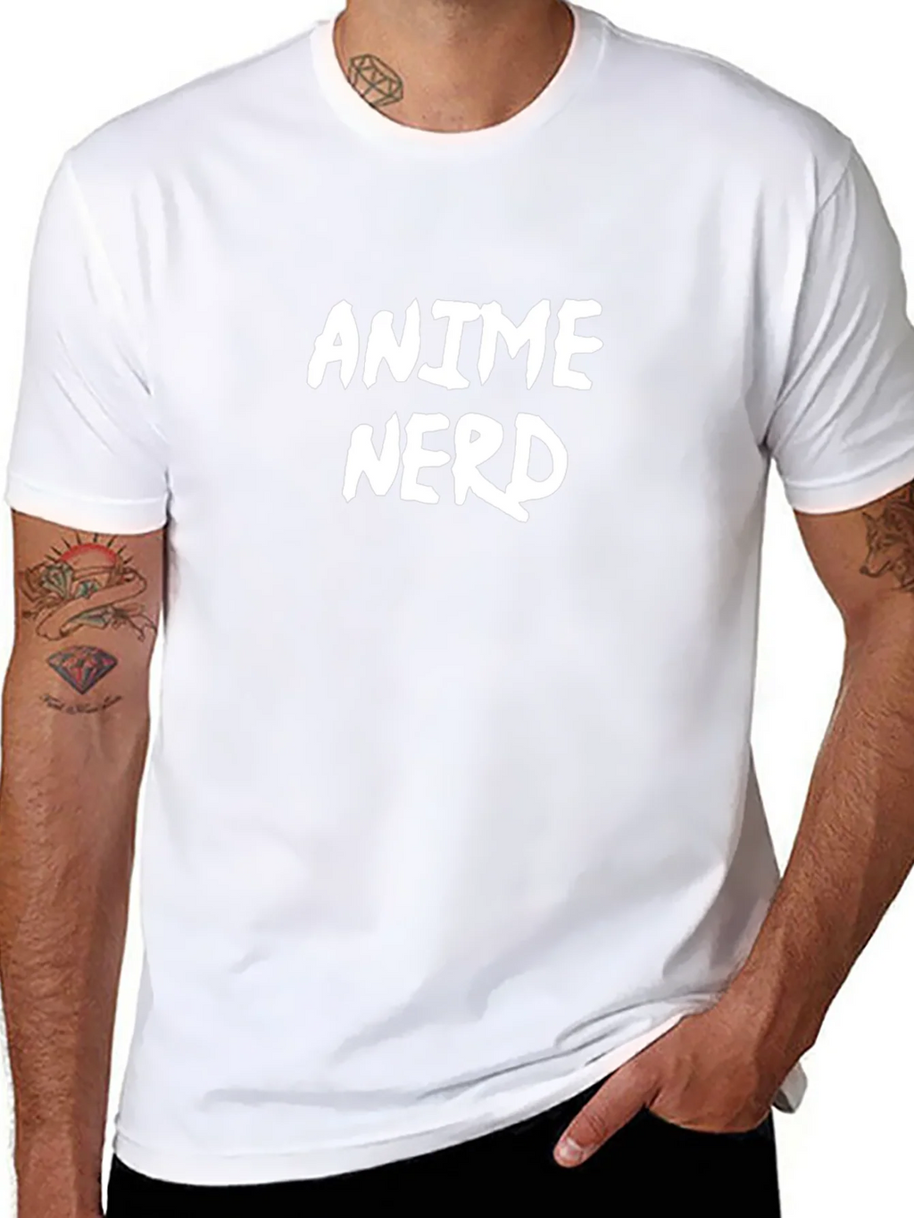 Anime Nerd T-Shirt - Black Cotton Blend Graphic Tee product image 7