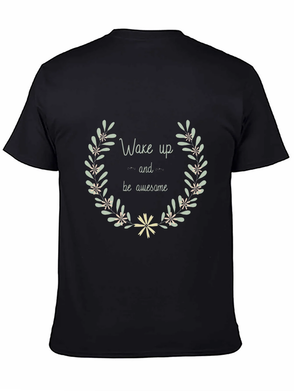 Wake Up & Be Awesome Black Graphic Tee product image 4