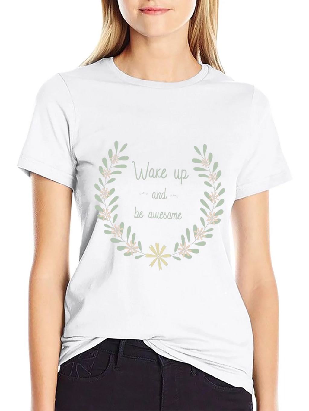 Wake Up & Be Awesome Black Graphic Tee product image 8