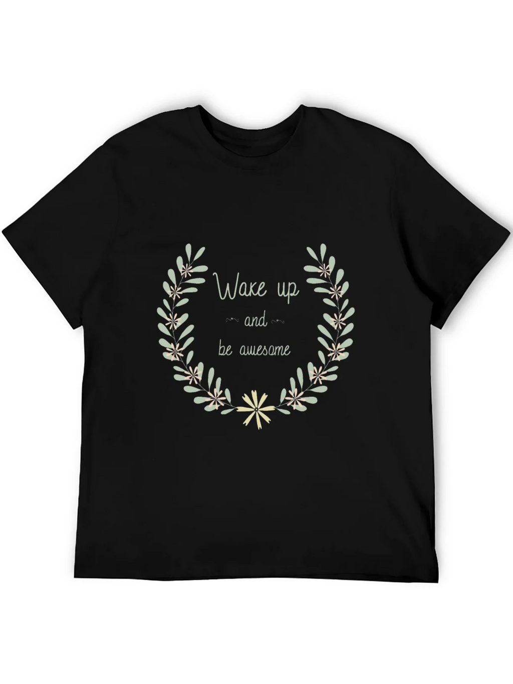 Wake Up & Be Awesome Black Graphic Tee product image 5