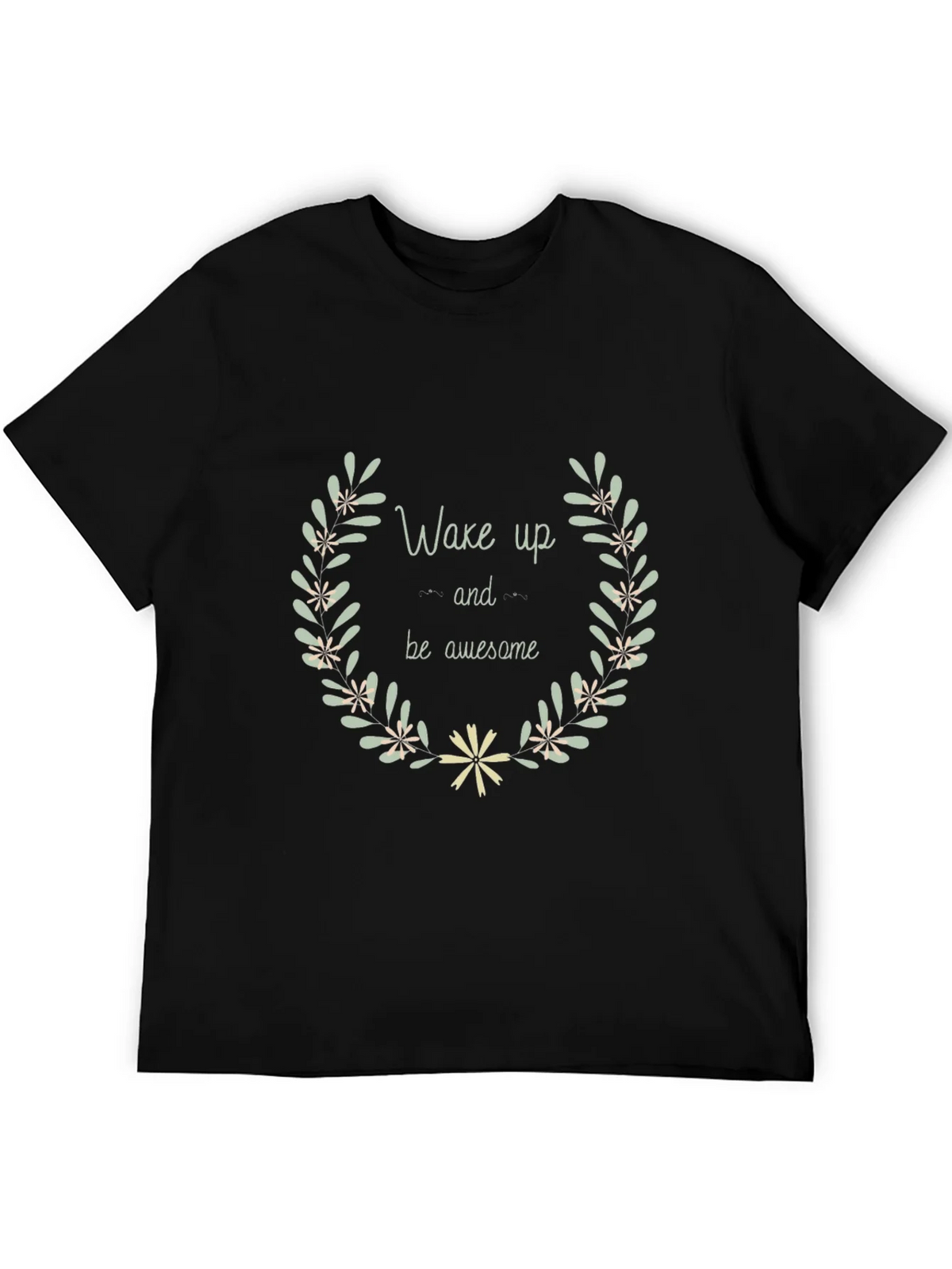 Wake Up & Be Awesome Black Graphic Tee product image 5