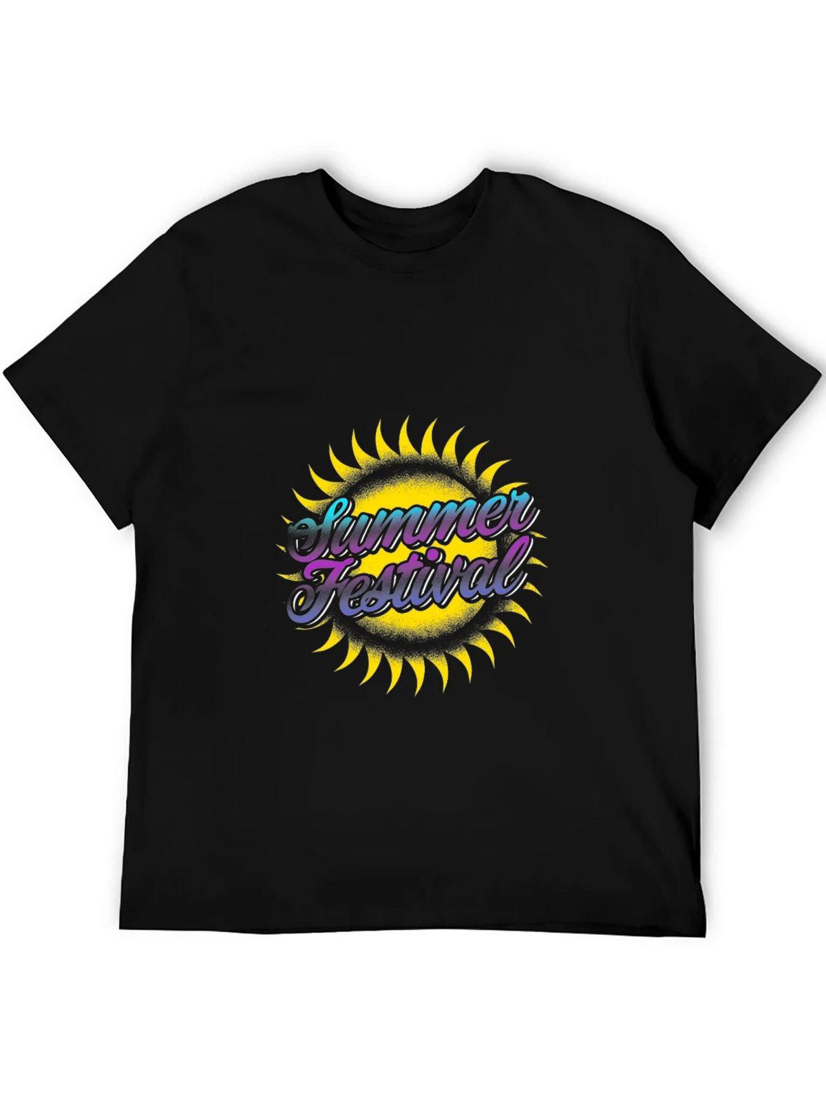 Summer Festival Graphic Black T-Shirt product image 5