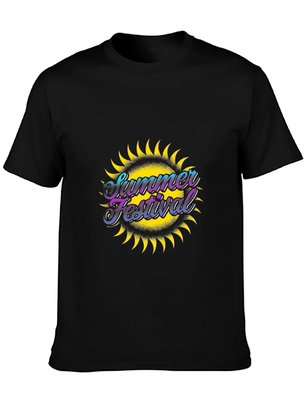 Summer Festival Graphic Black T-Shirt product image 3
