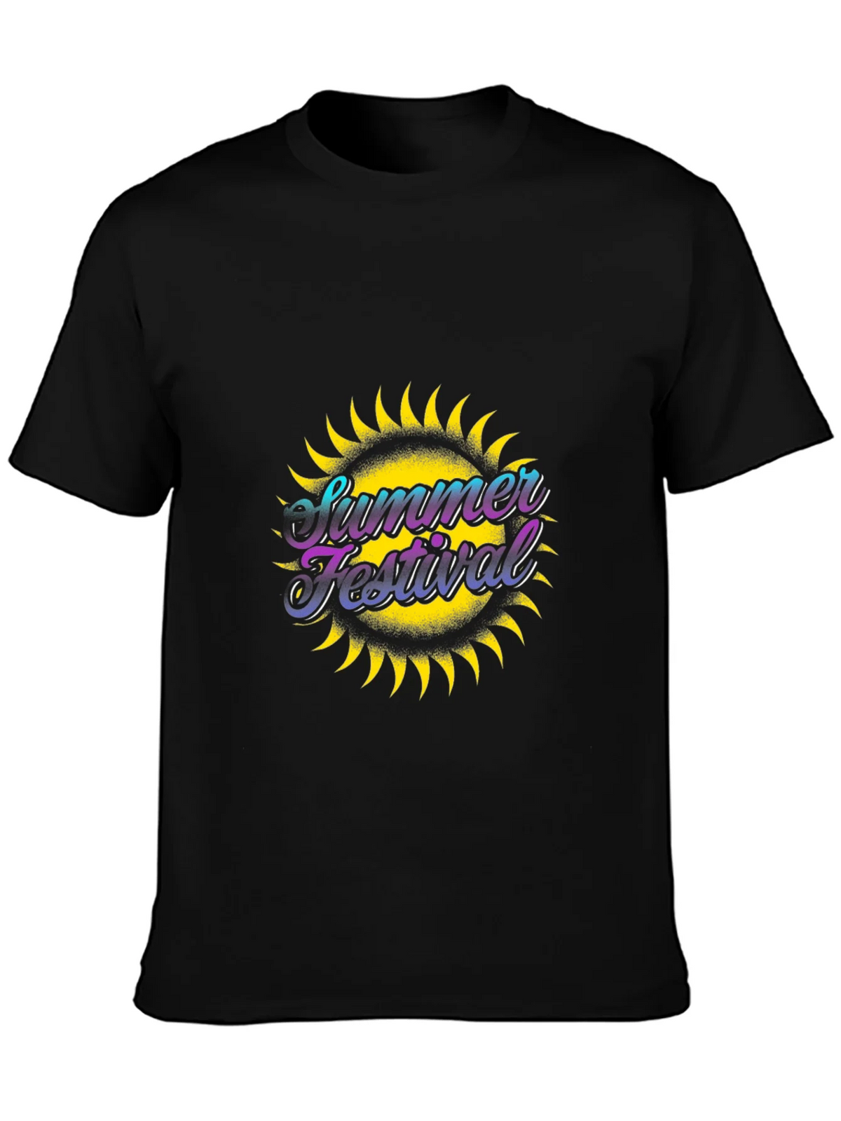 Summer Festival Graphic Black T-Shirt product image 3