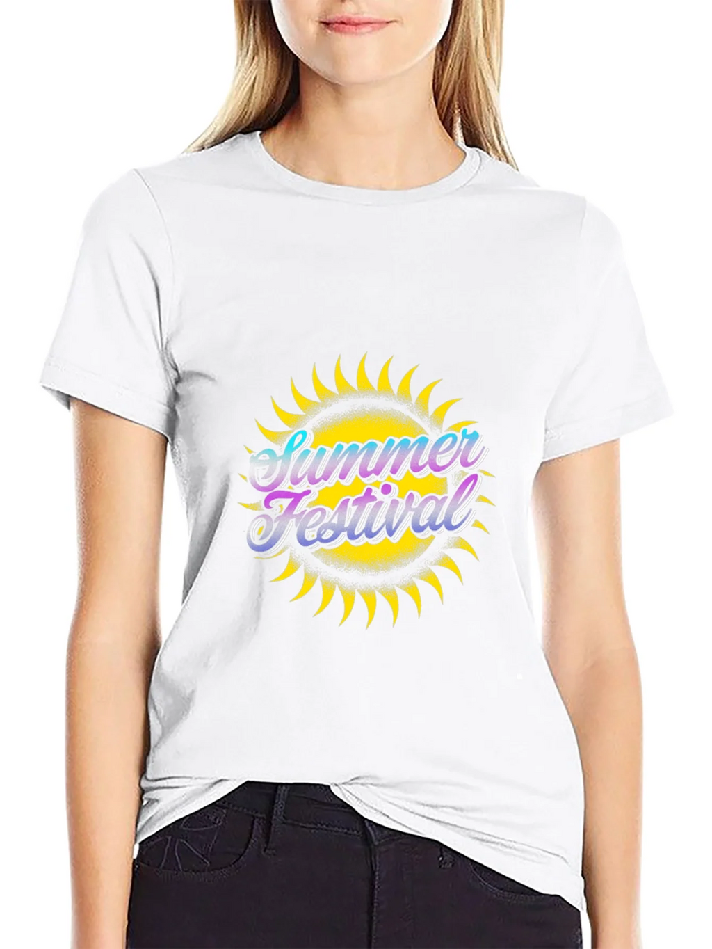 Summer Festival Graphic Black T-Shirt product image 8