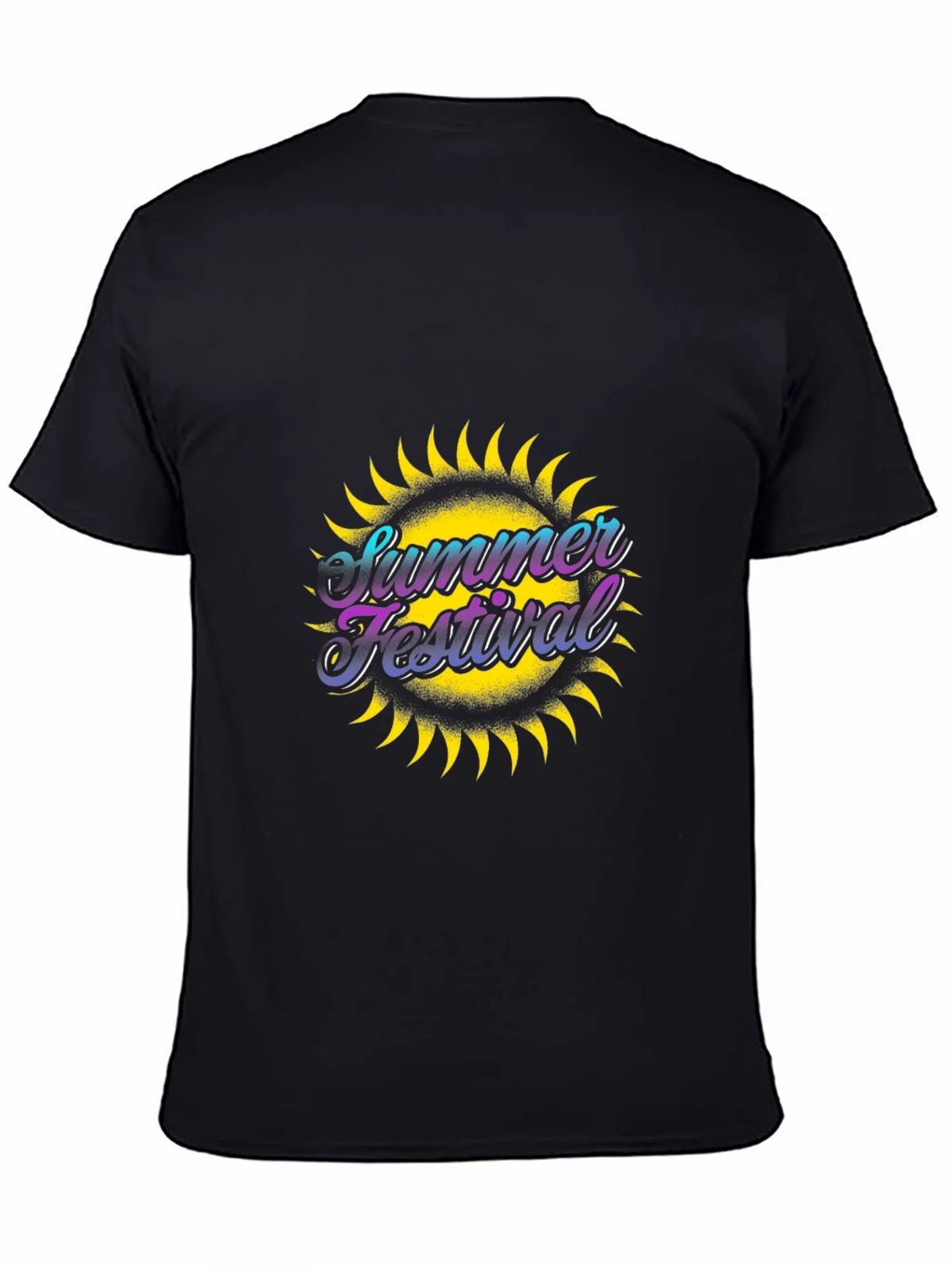 Summer Festival Graphic Black T-Shirt product image 4