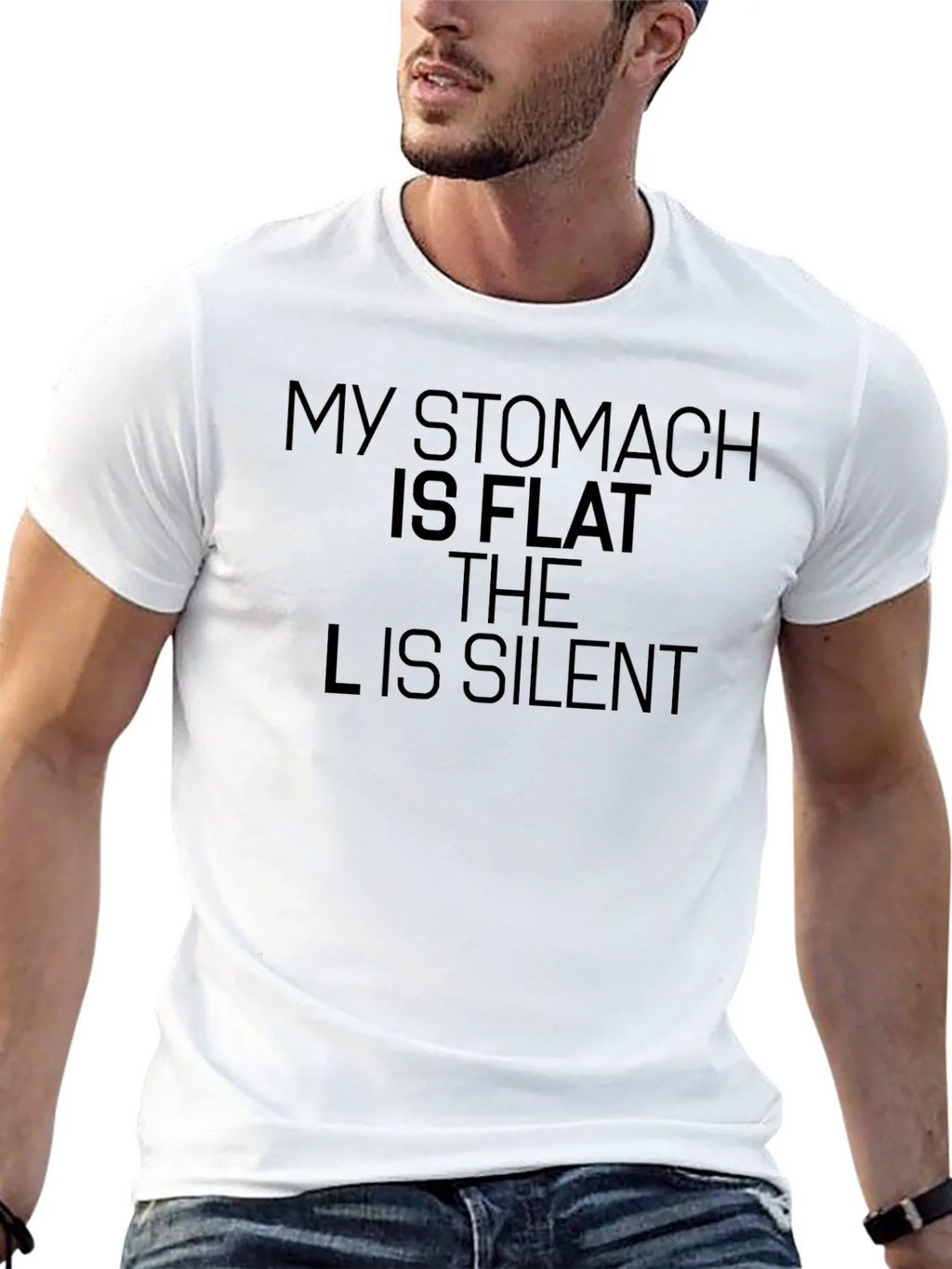 Funny My Stomach Is Flat T-Shirt product image 12