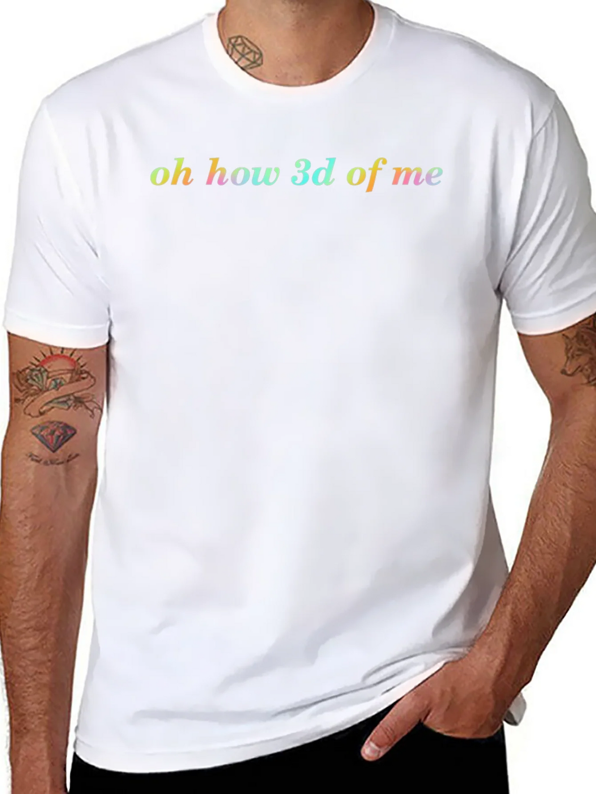 Oh How 3d Of Me Graphic Tee - Black product image 7