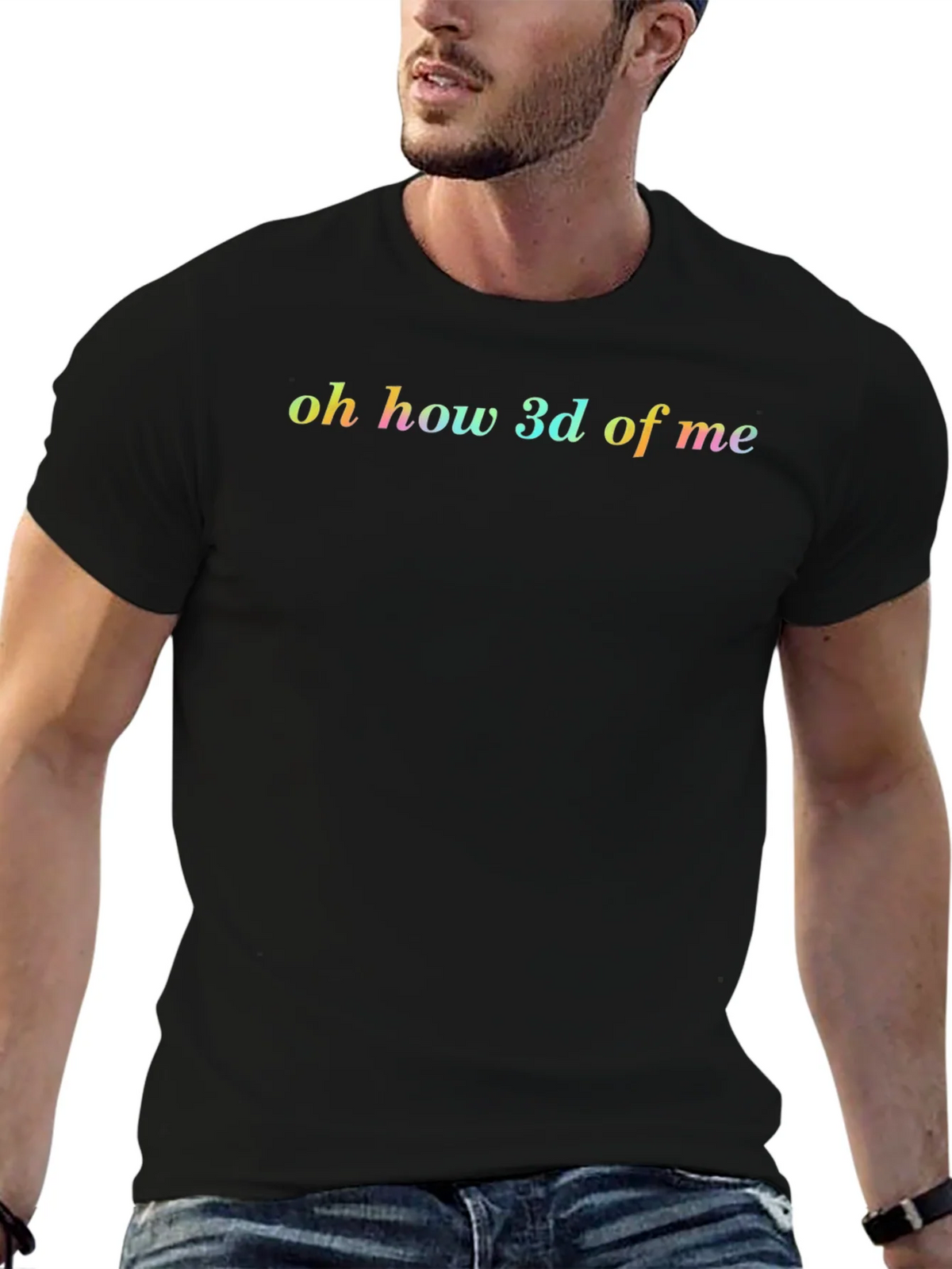 Oh How 3d Of Me Graphic Tee - Black product image 6