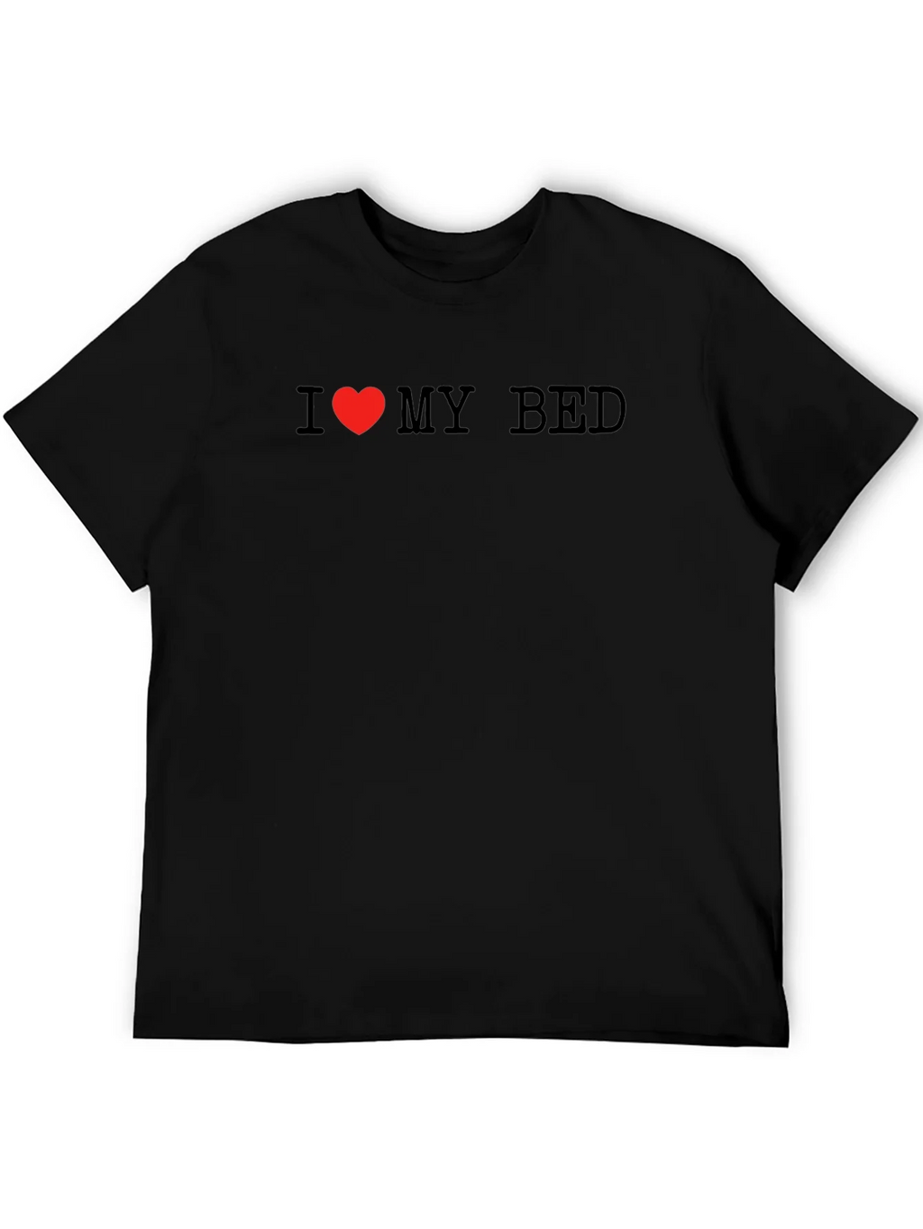 I Love My Bed Black T-Shirt product image 5