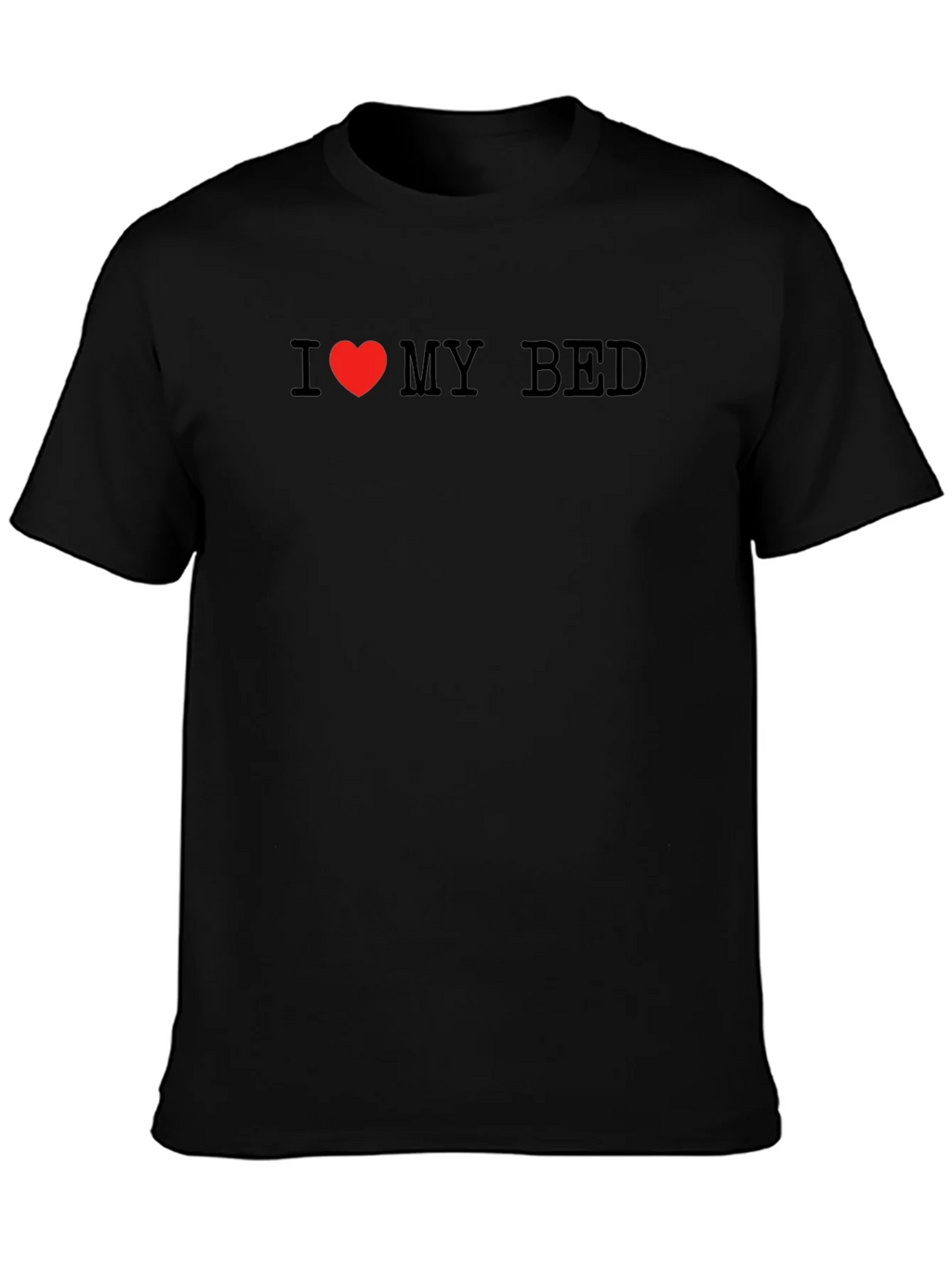 I Love My Bed Black T-Shirt product image 3