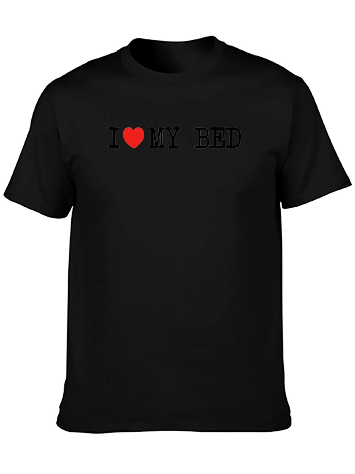 I Love My Bed Black T-Shirt product image 3