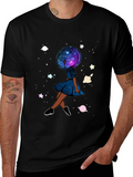 Celestial Dreamer T-Shirt - Galaxy Head Graphic Tee product image 1